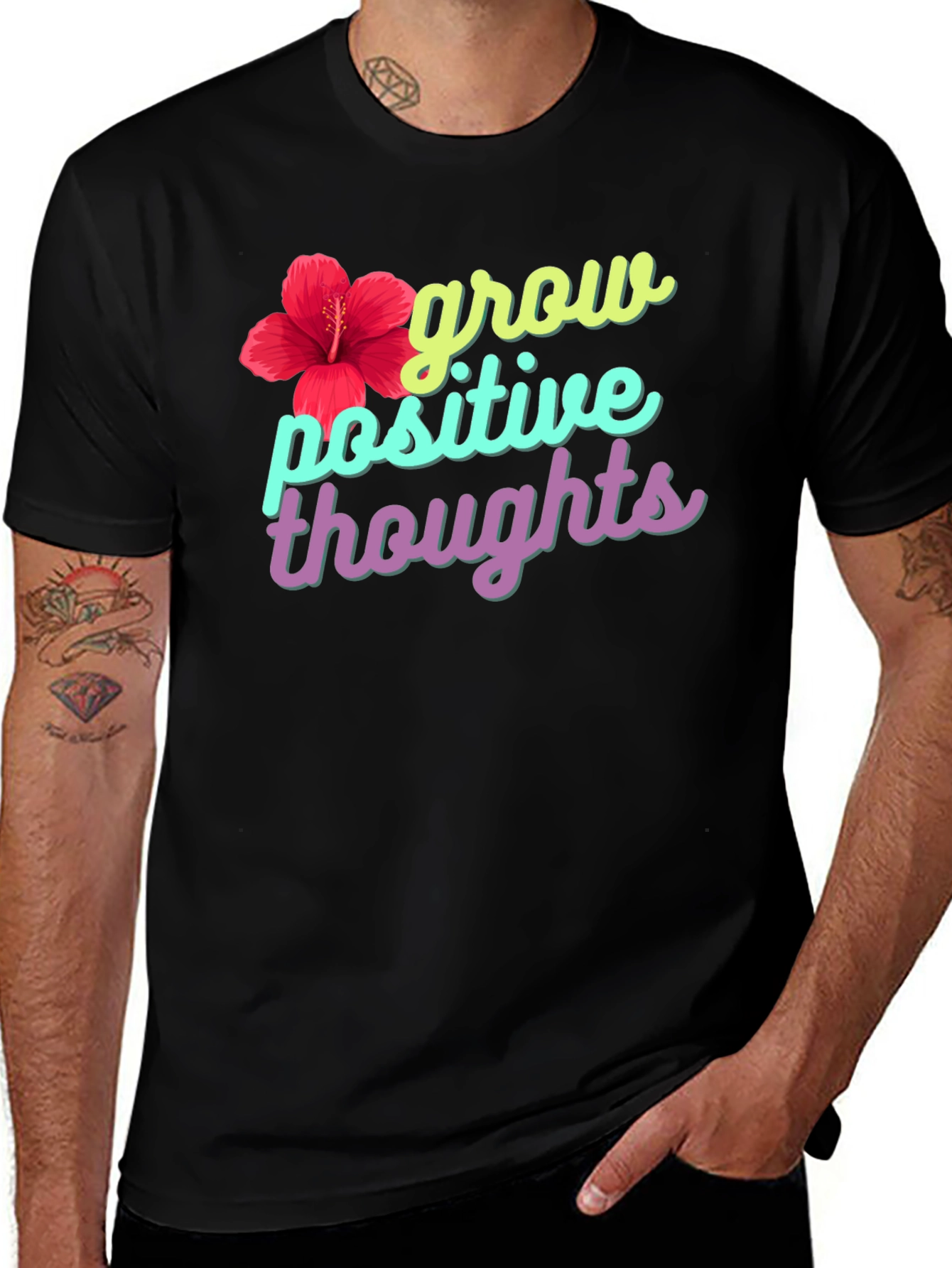 Grow Positive Thoughts Graphic Tee