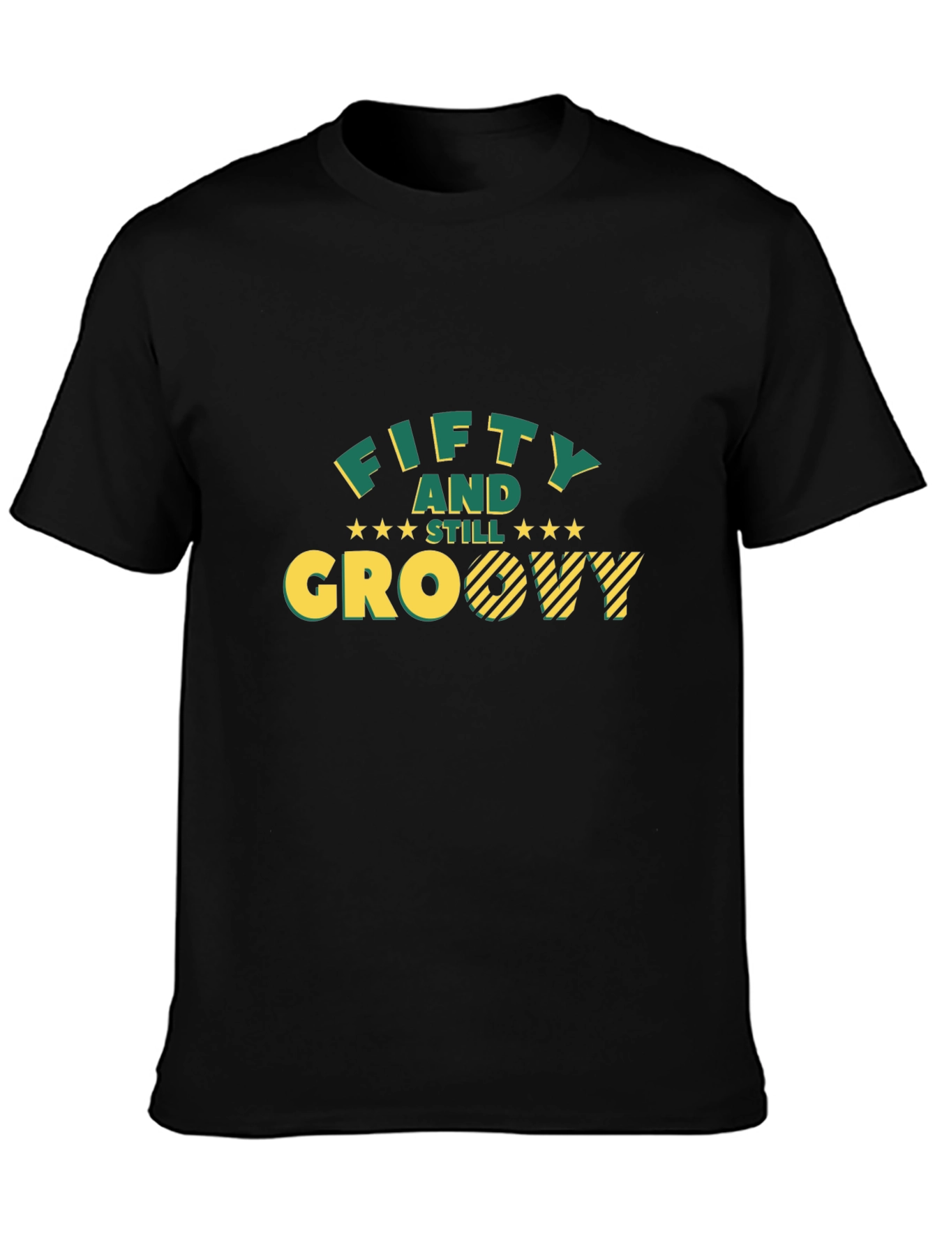 Fifty and Still Groovy Black Graphic Tee