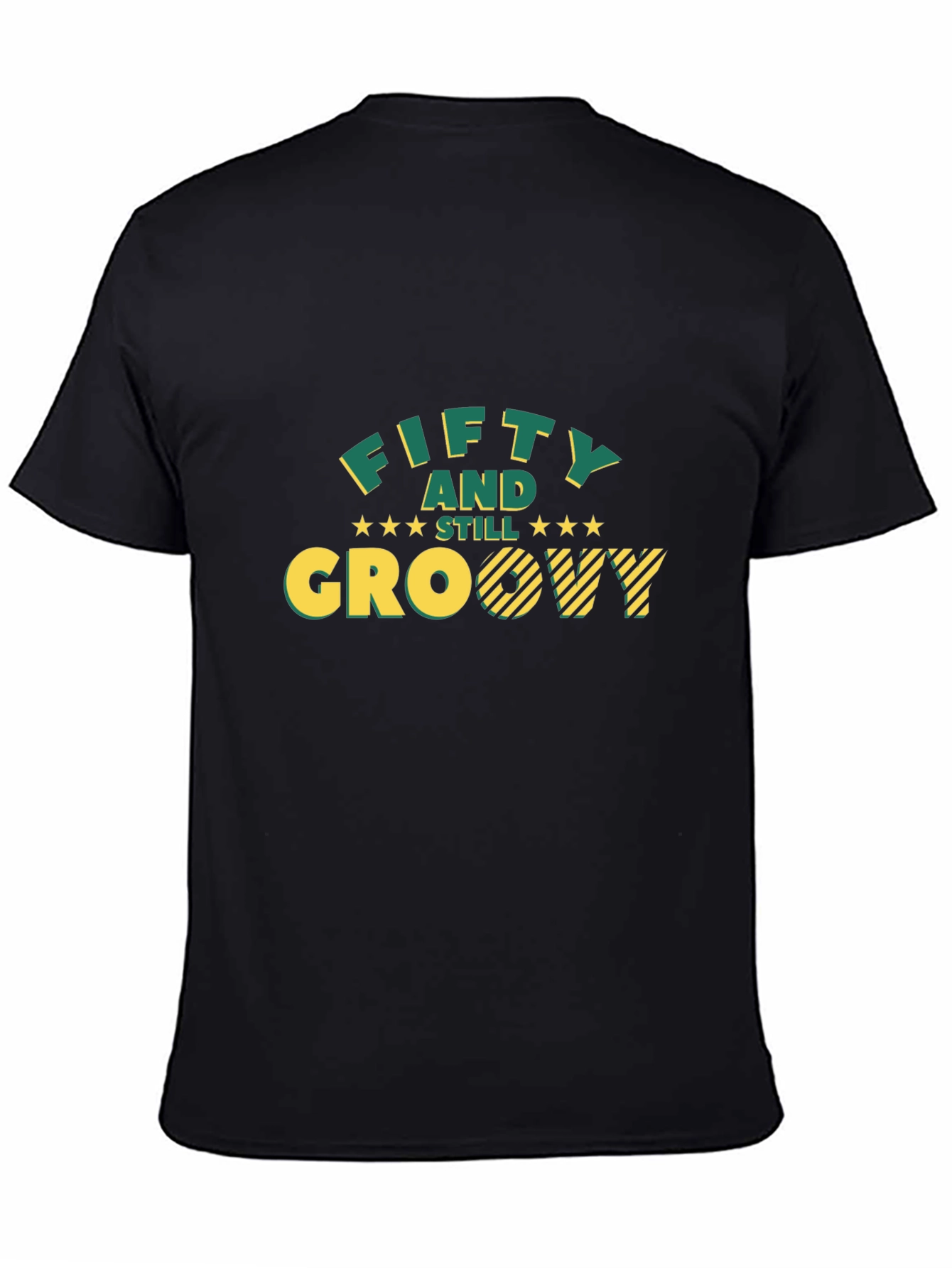 Fifty and Still Groovy Black Graphic Tee