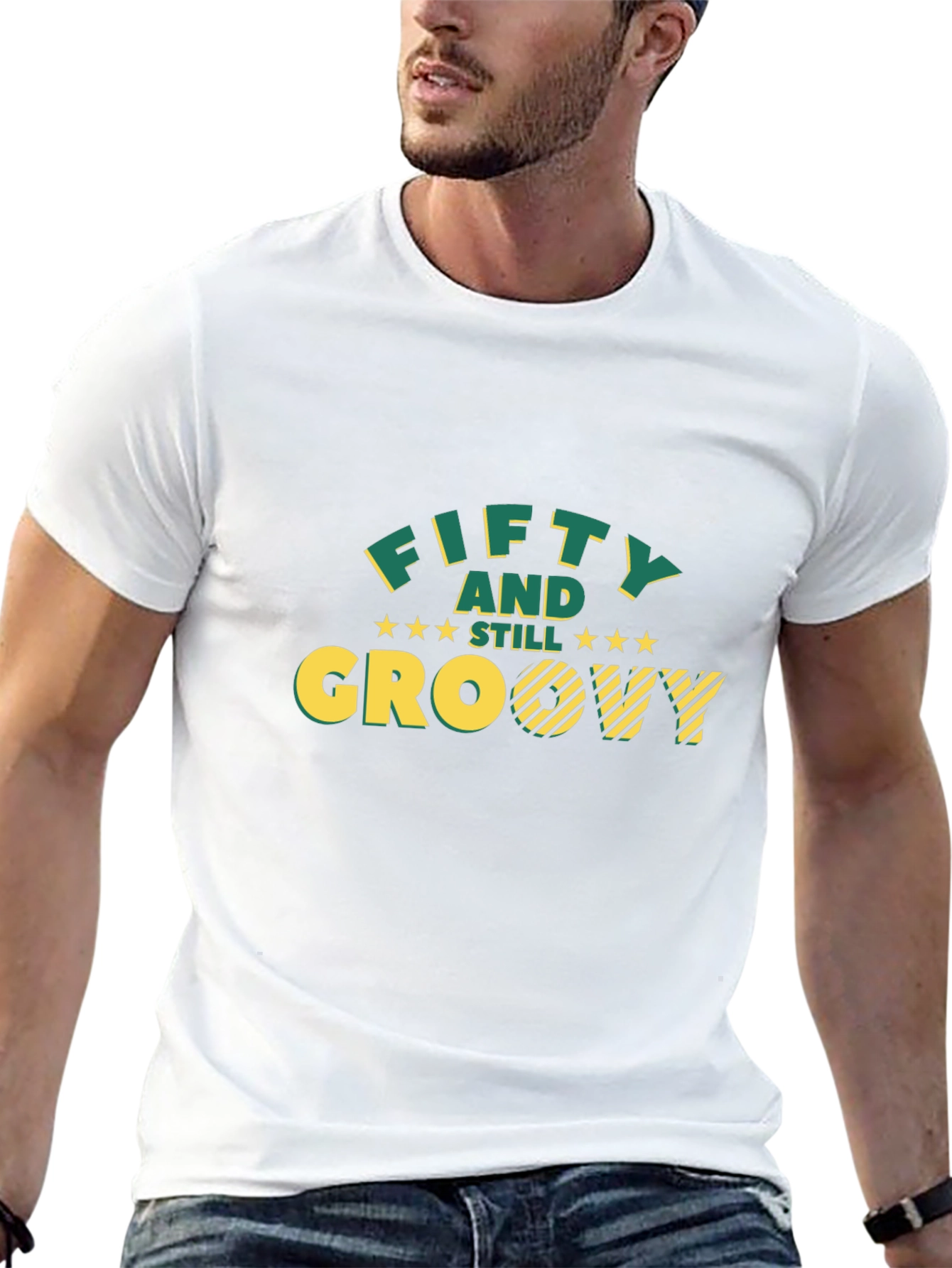 Fifty and Still Groovy Black Graphic Tee