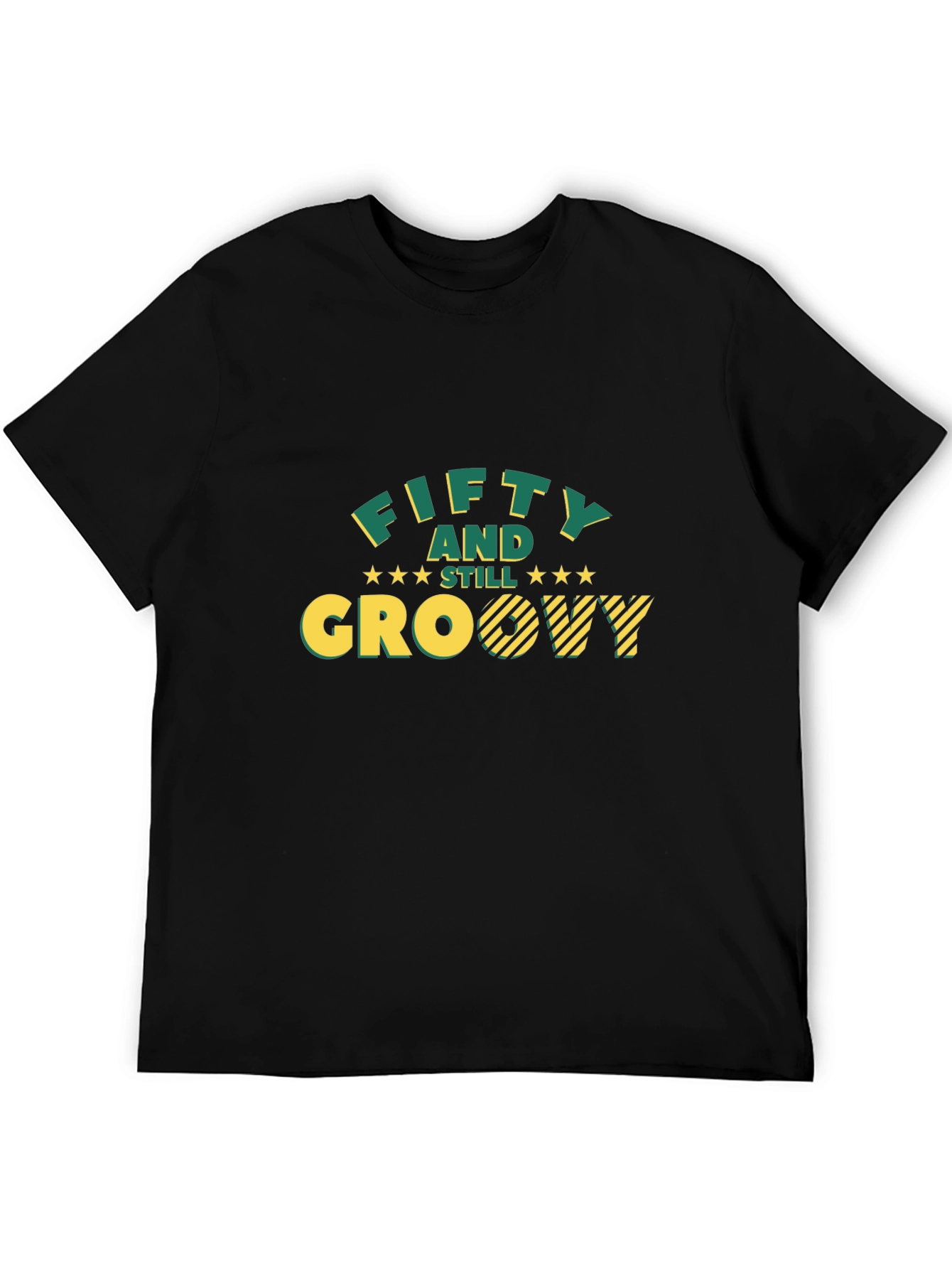 Fifty and Still Groovy Black Graphic Tee