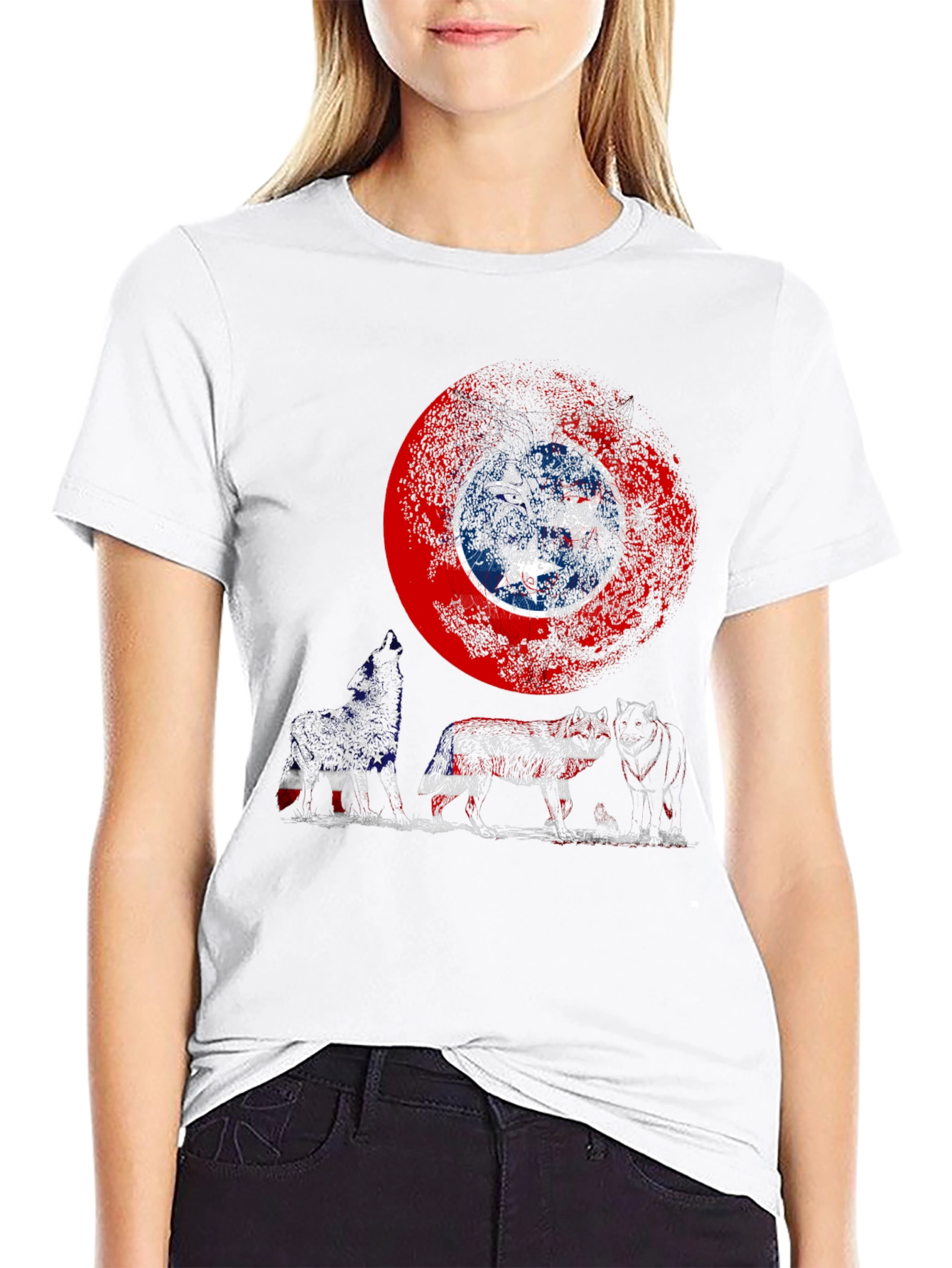 Tennessee Flag Wolf Pack Graphic Tee - Mens