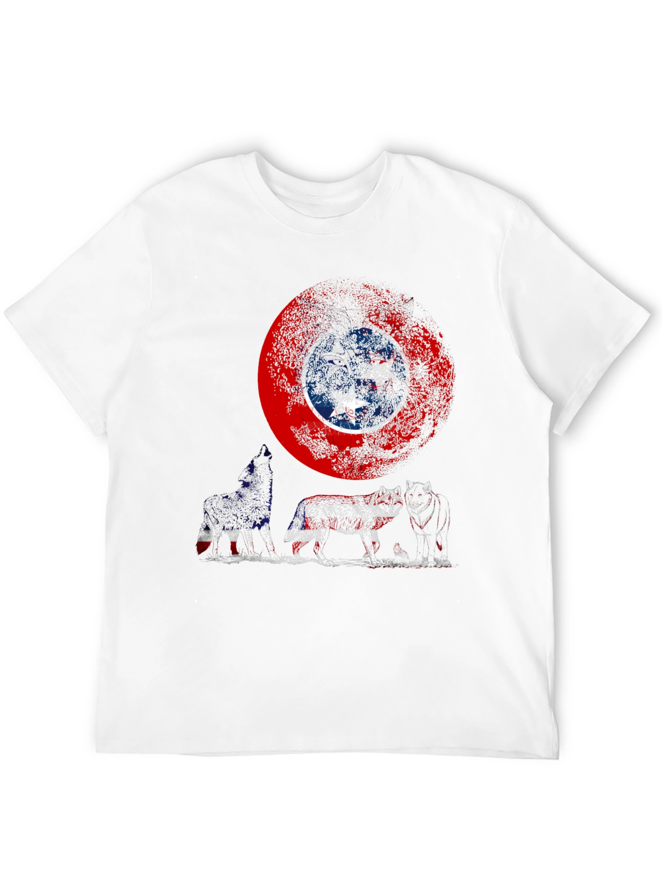 Tennessee Flag Wolf Pack Graphic Tee - Mens
