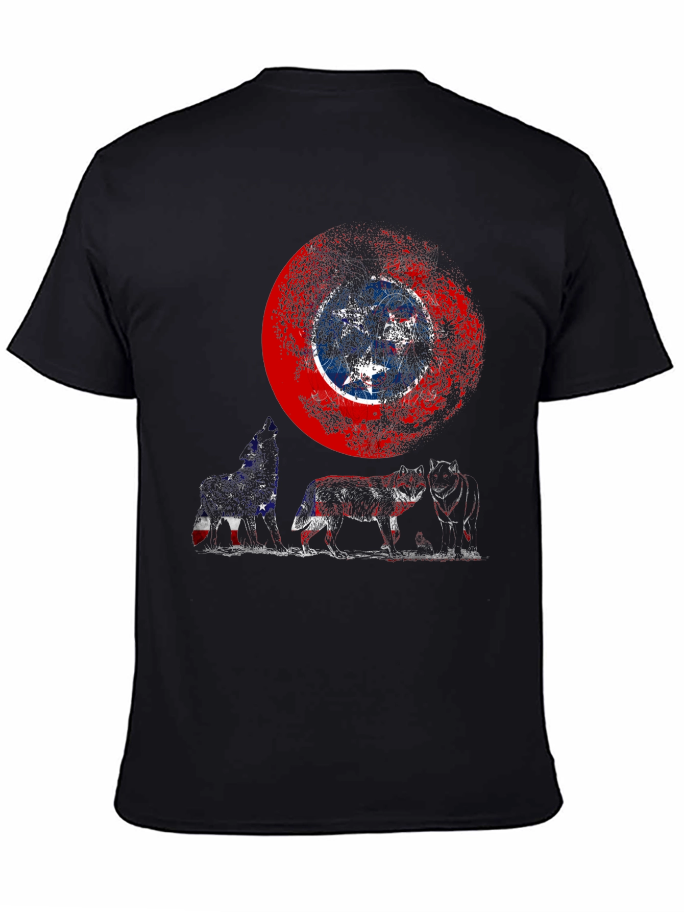 Tennessee Flag Wolf Pack Graphic Tee - Mens