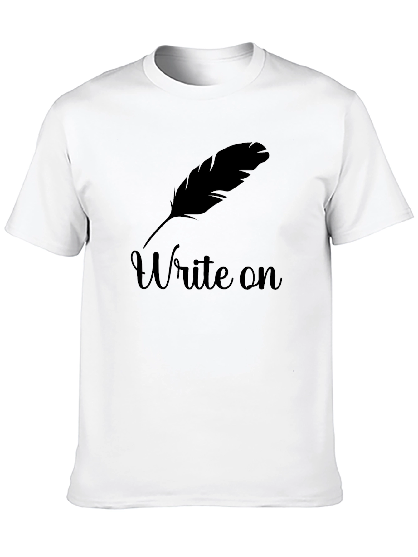 Write On Feather Graphic Tee - Black