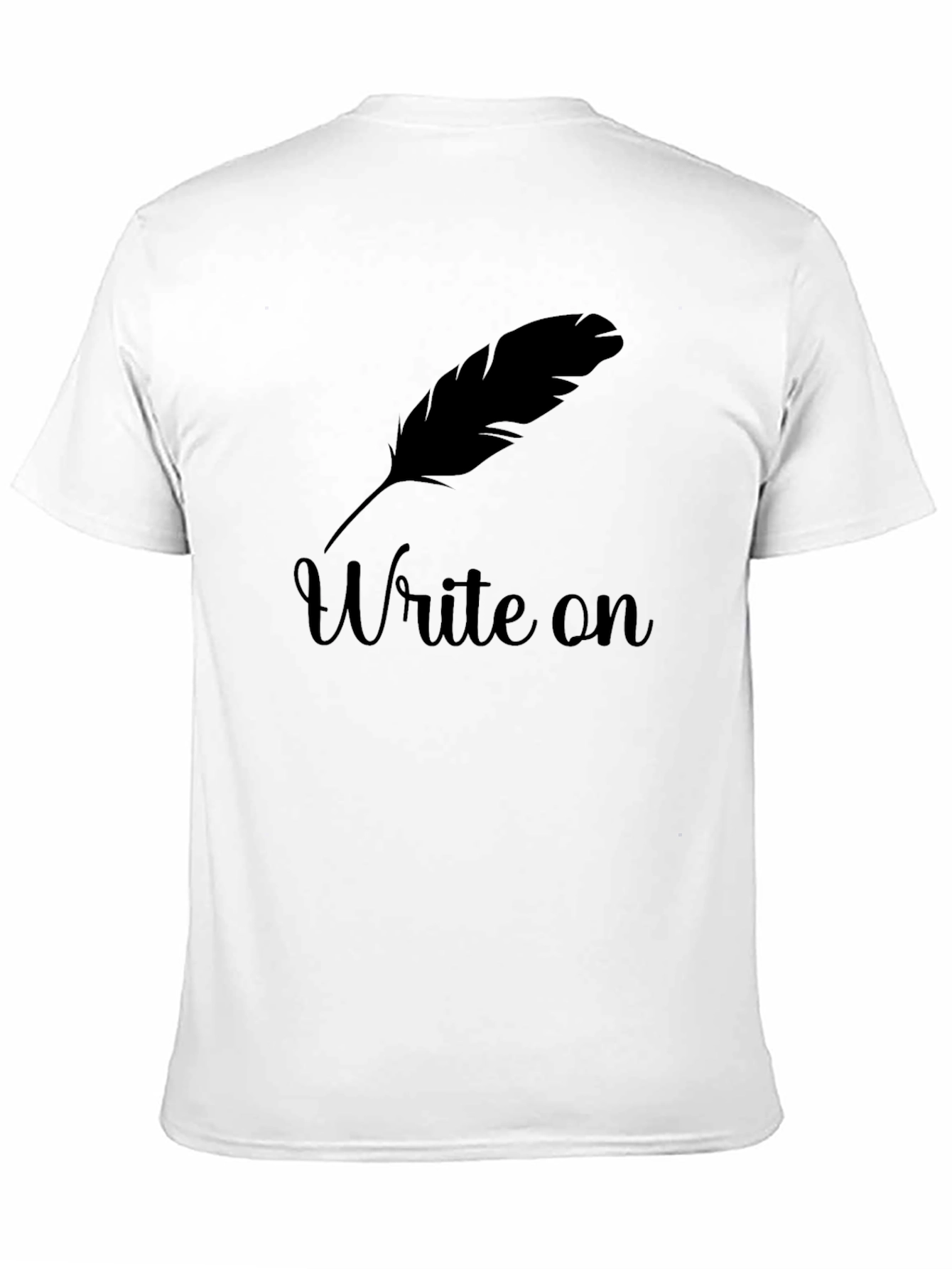 Write On Feather Graphic Tee - Black