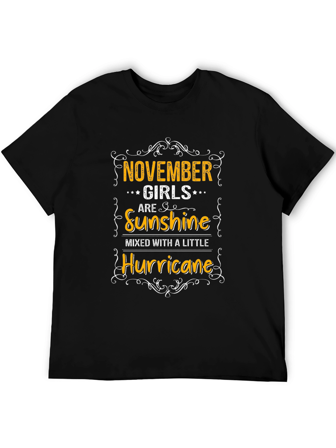 November Girls Sunshine and Hurricane Black T-Shirt