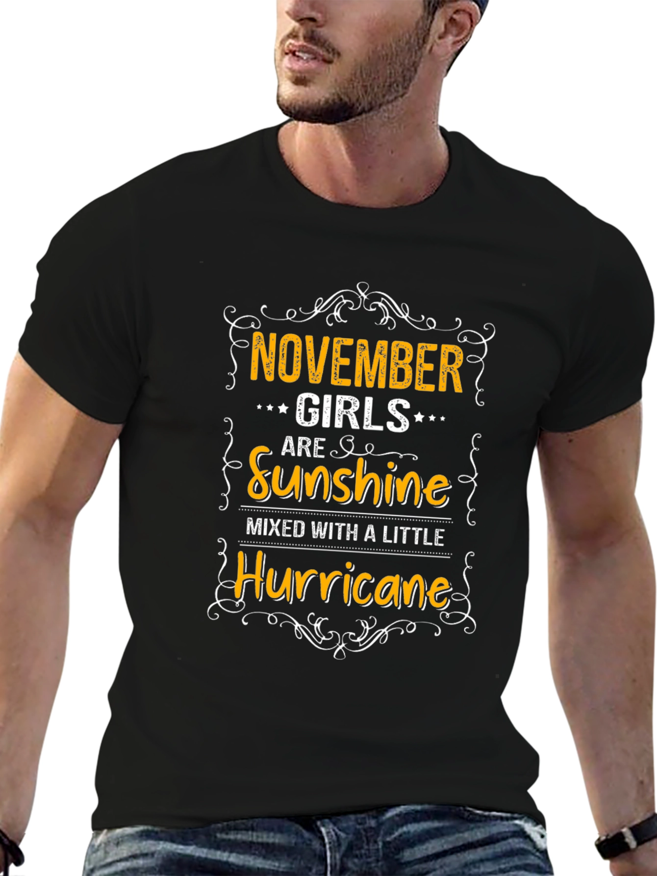 November Girls Sunshine and Hurricane Black T-Shirt