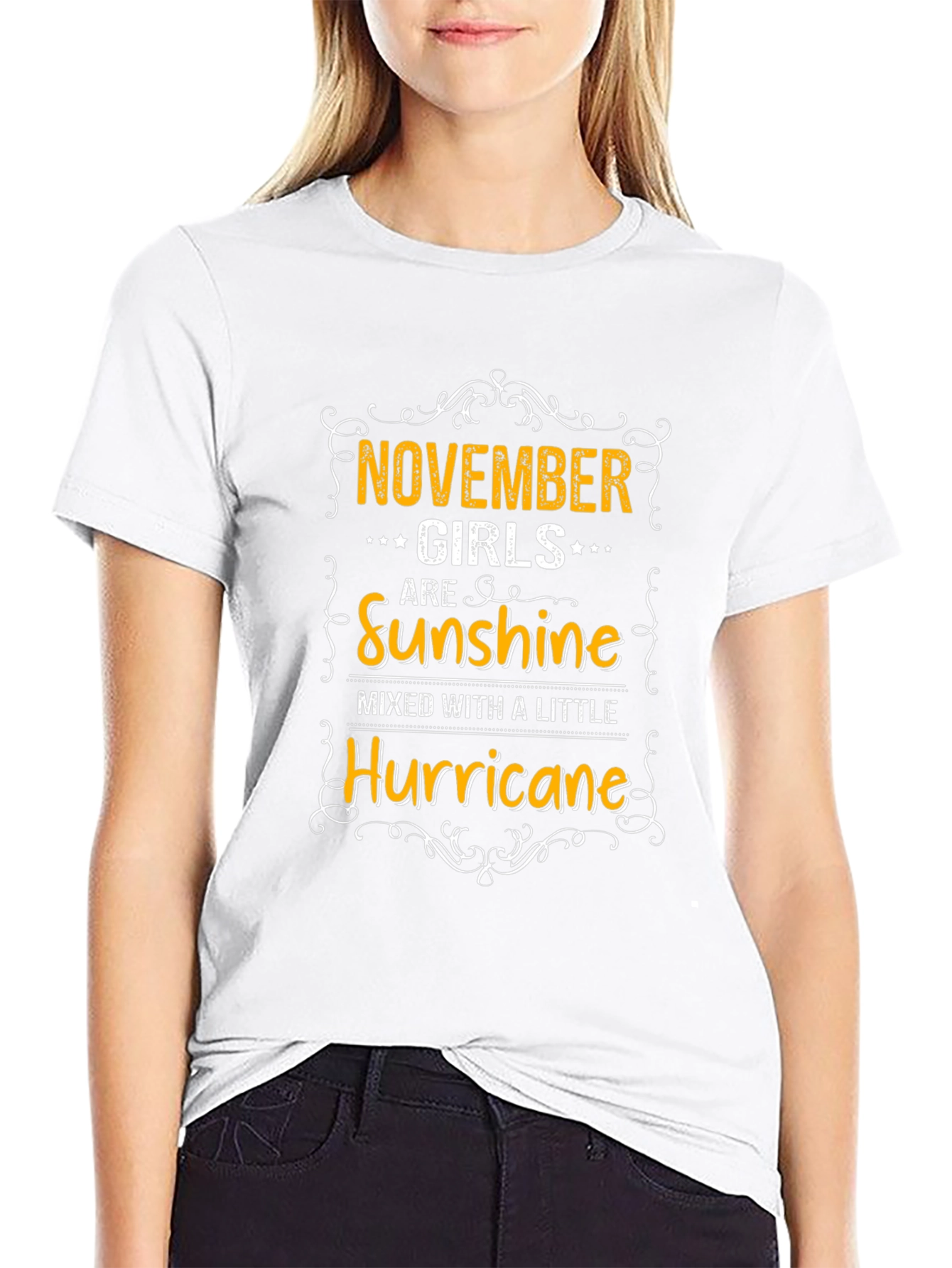 November Girls Sunshine and Hurricane Black T-Shirt