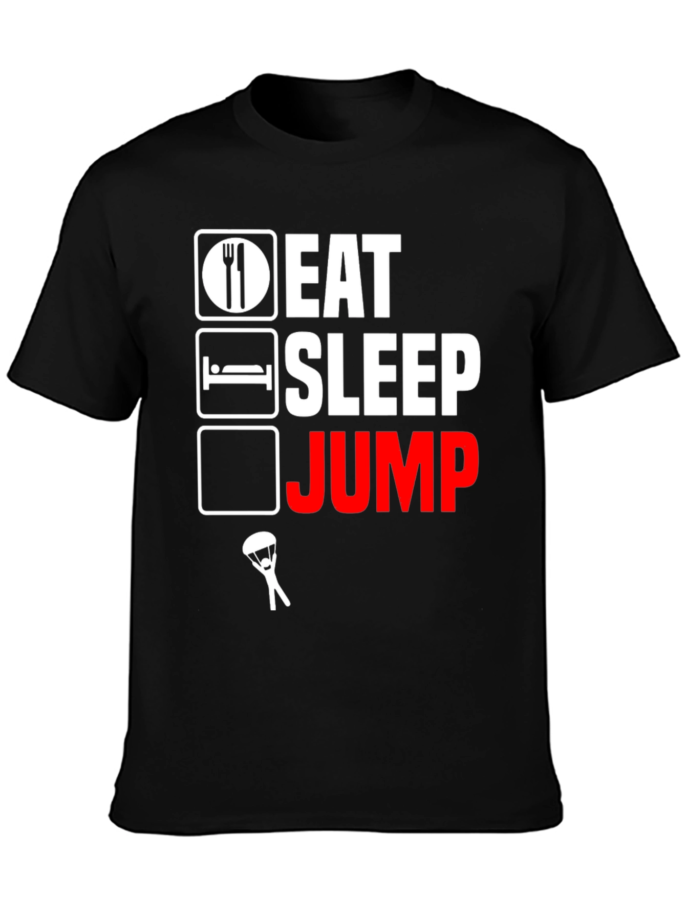 Eat Sleep Jump Parachute T-Shirt