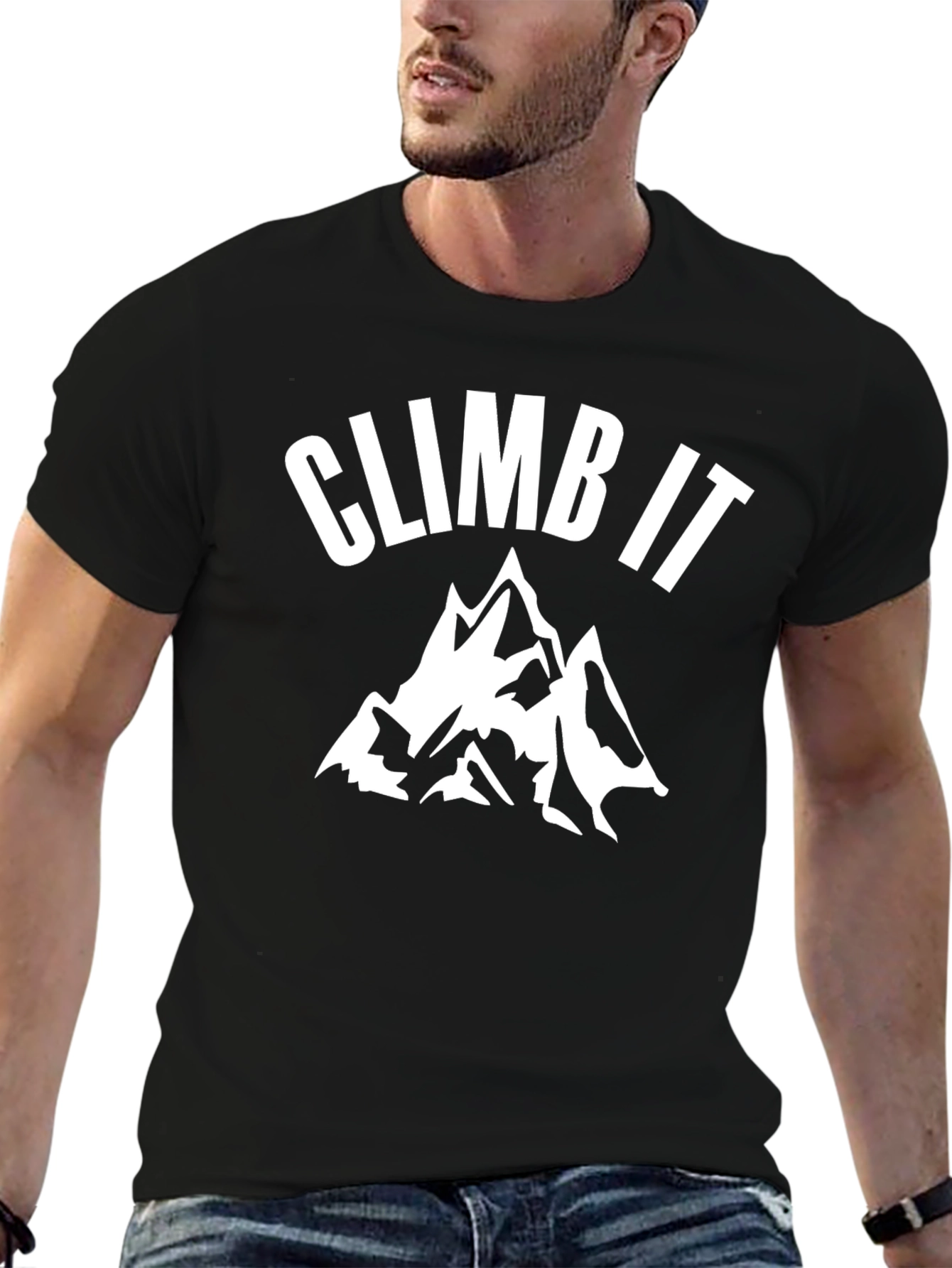 Climb It Mountain Graphic Black T-Shirt