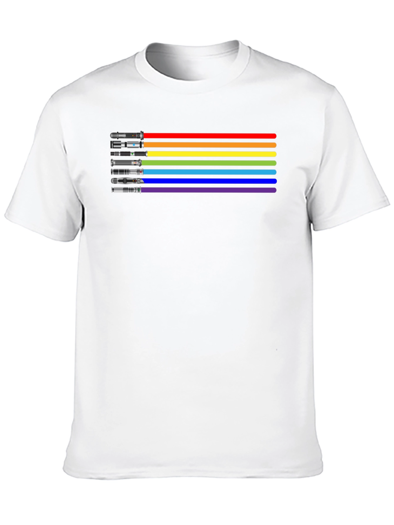 Rainbow Lightsaber Graphic Tee - Black