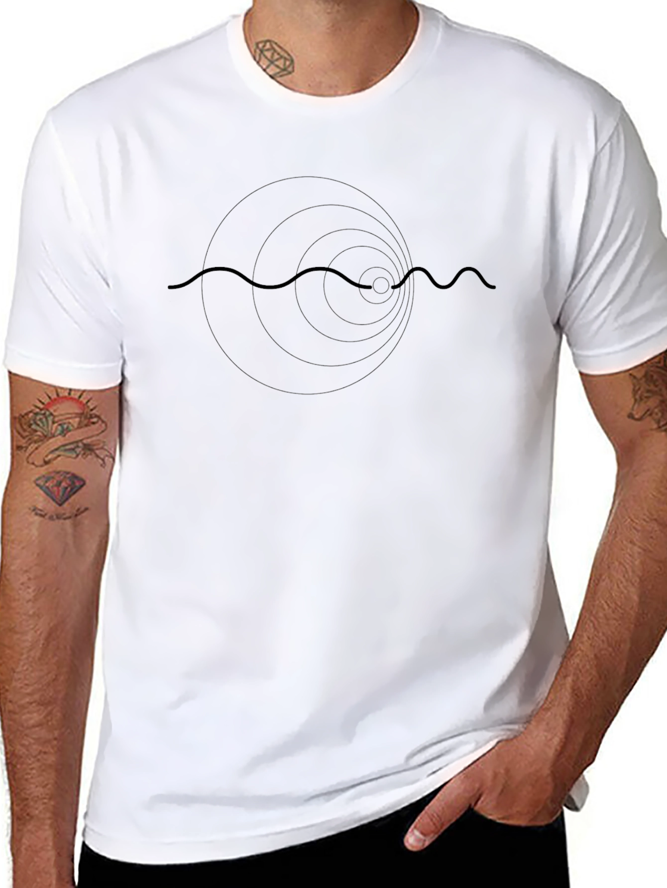 Abstract Graphic Black T-Shirt