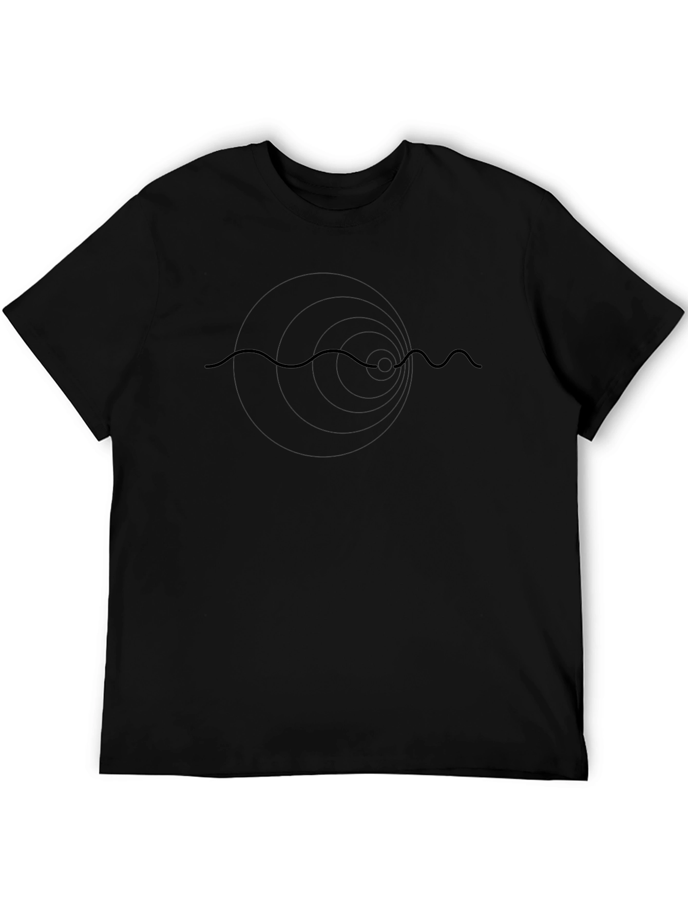 Abstract Graphic Black T-Shirt