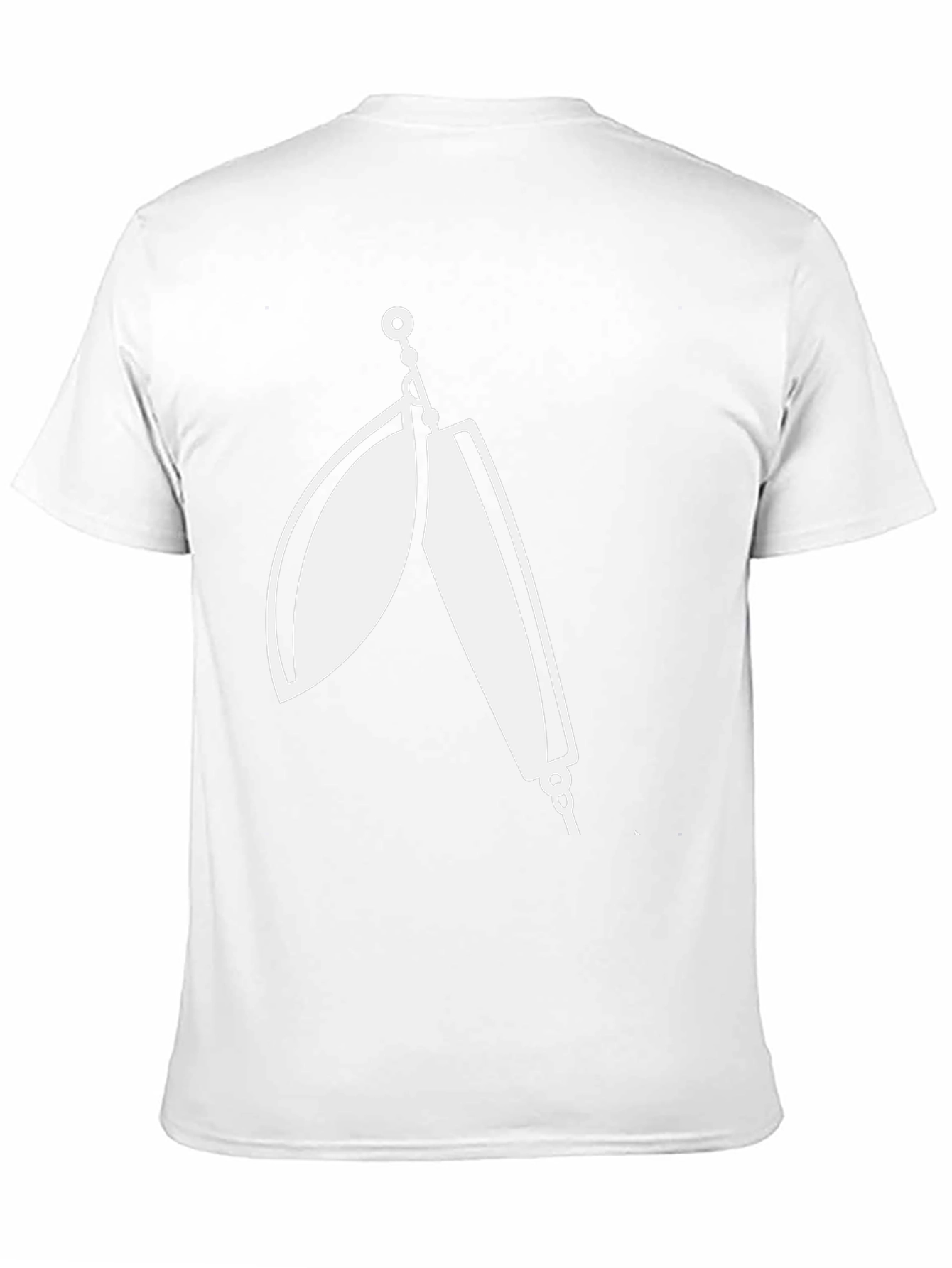 Mens Black T-Shirt with Fishing Lure Graphic