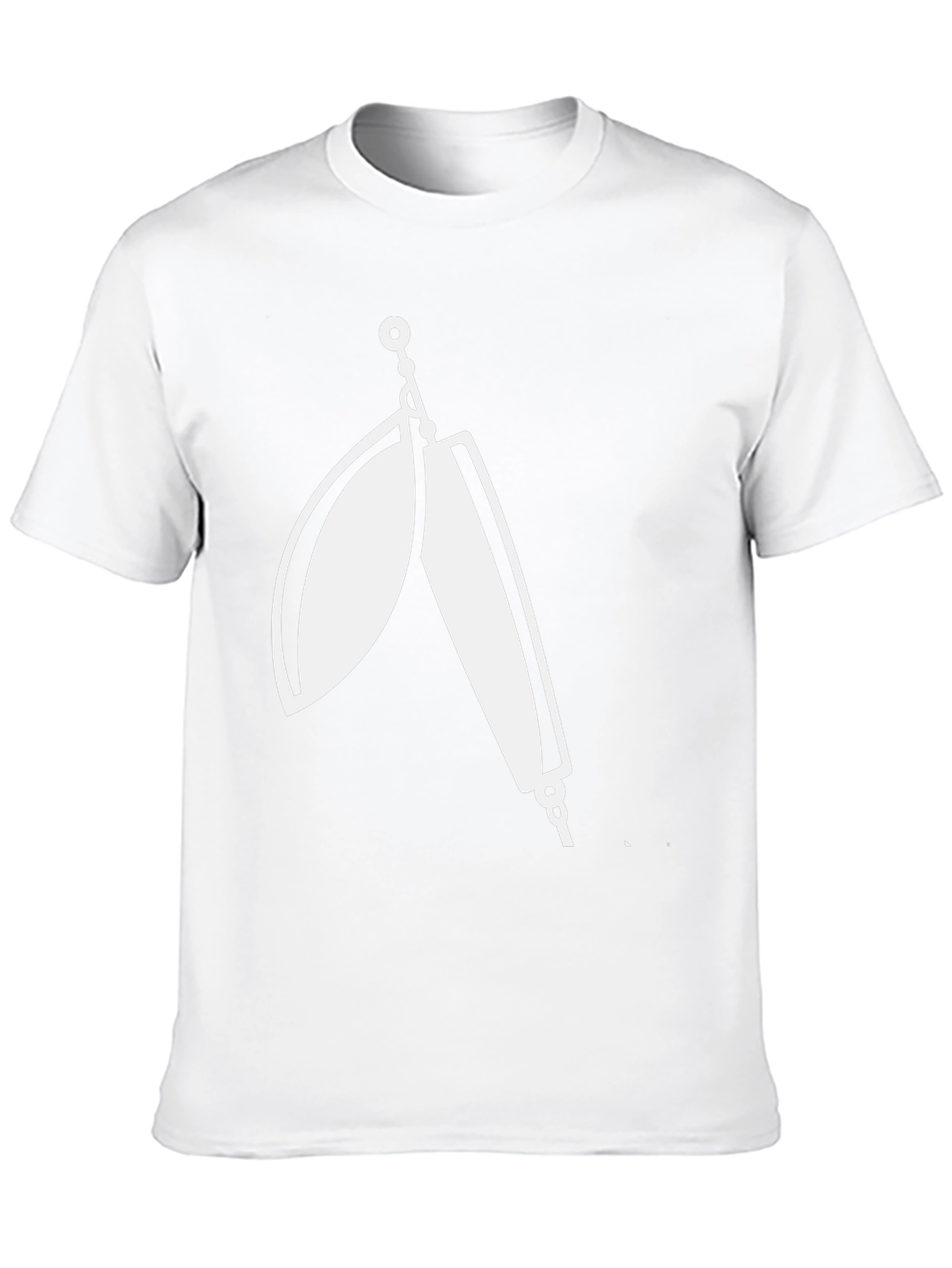 Mens Black T-Shirt with Fishing Lure Graphic