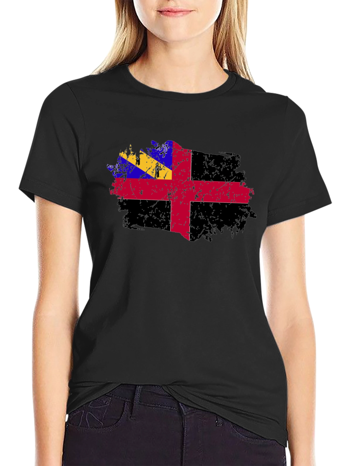 Grunge Herm Flag T-Shirt - Mens Graphic Tee