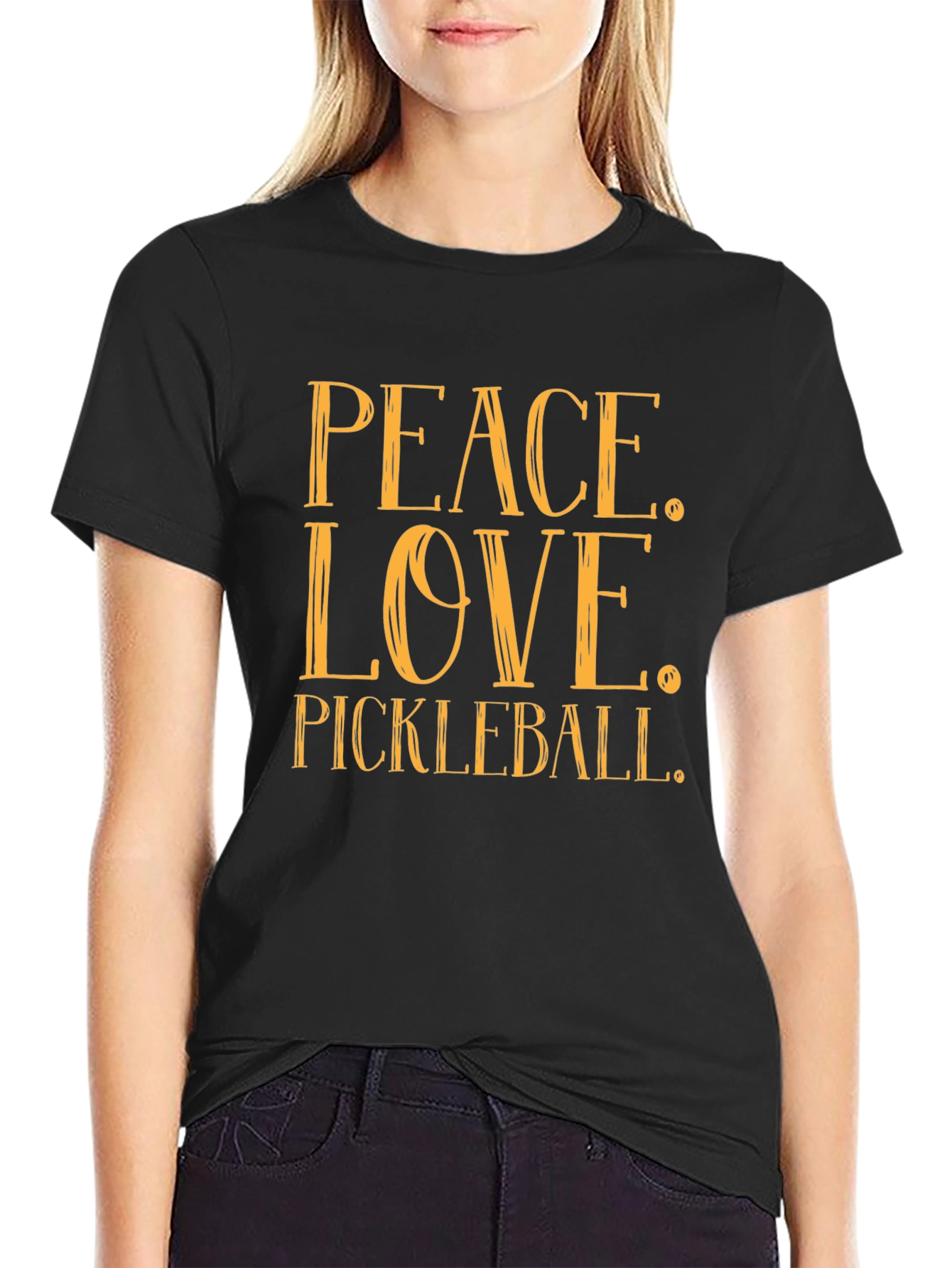 Peace Love Pickleball Graphic T-Shirt