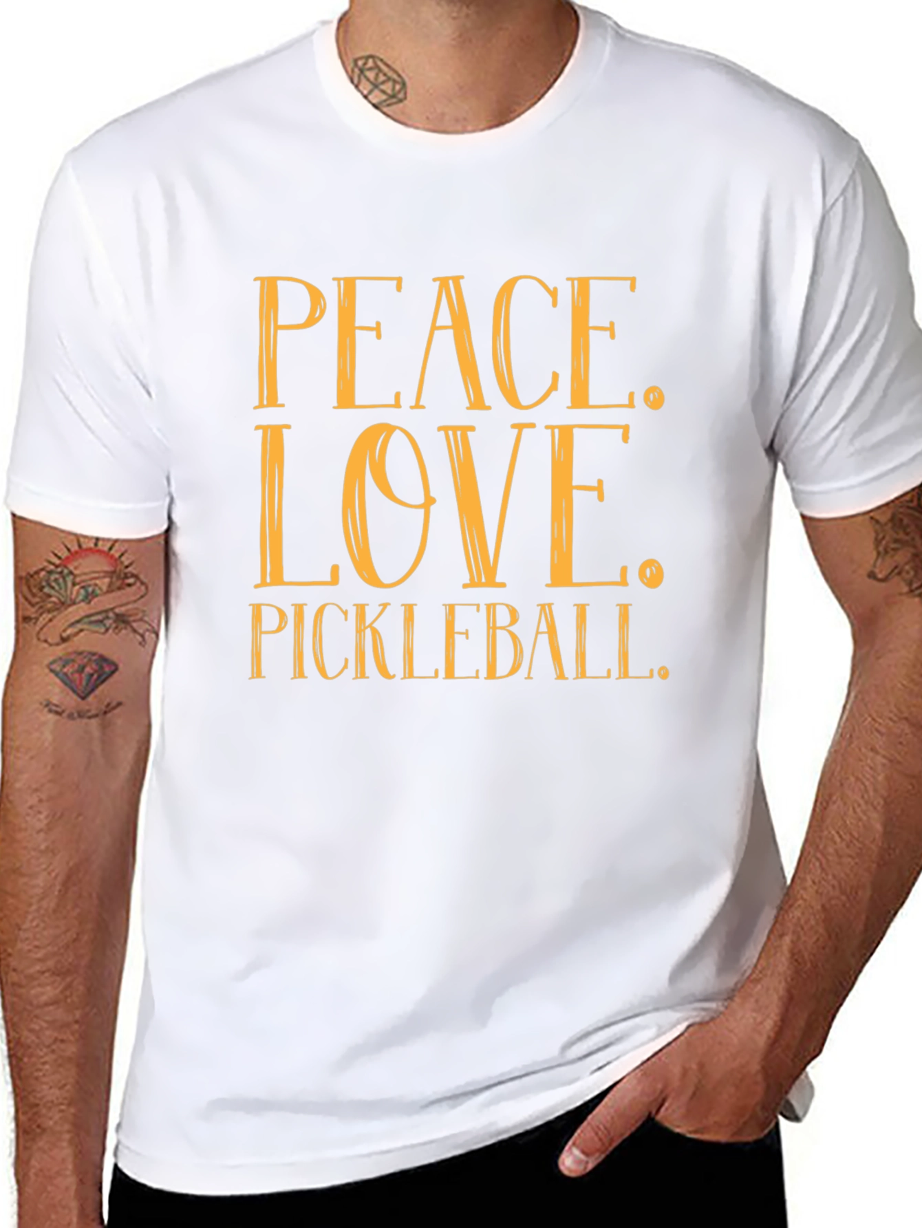 Peace Love Pickleball Graphic T-Shirt