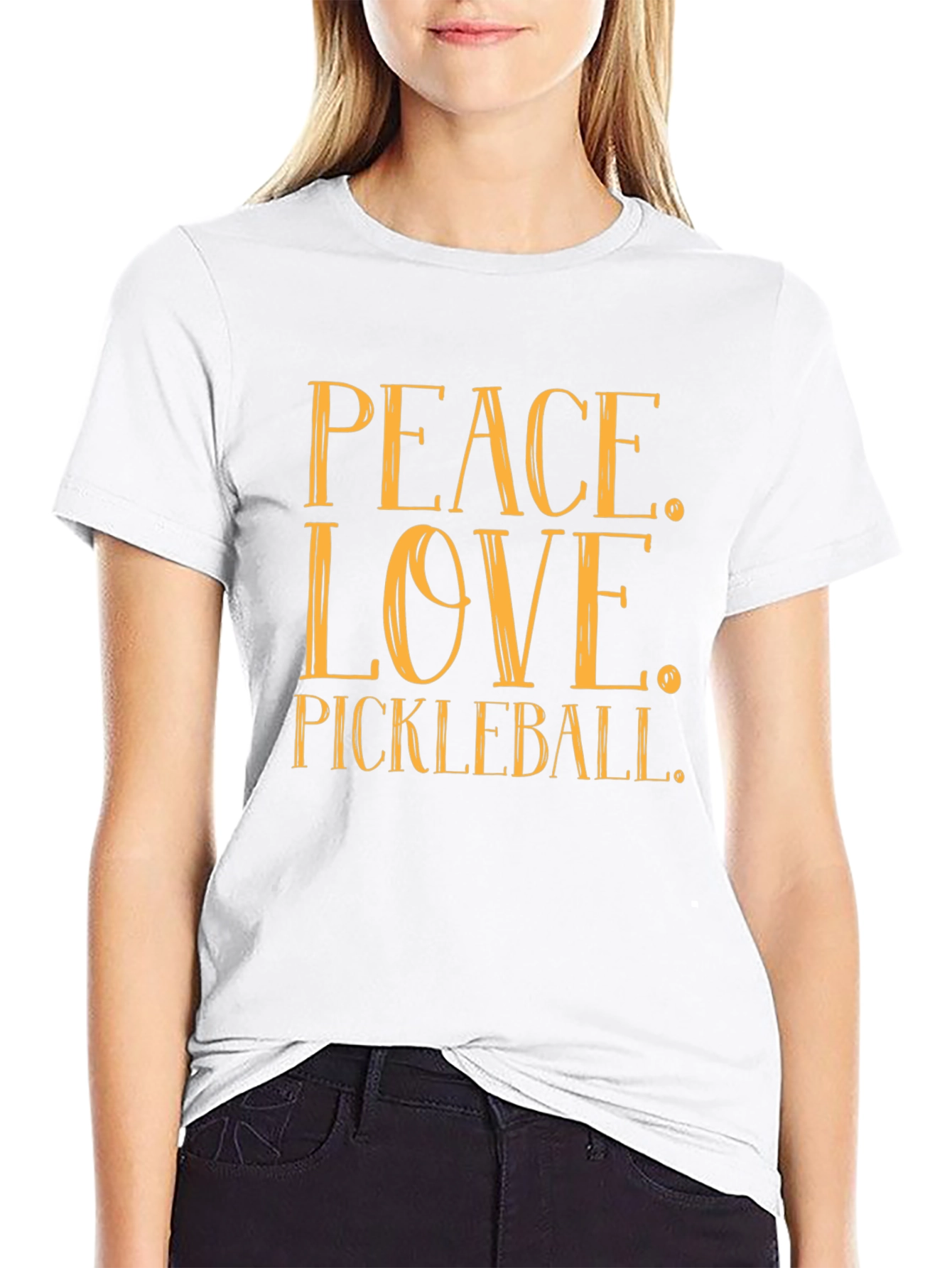 Peace Love Pickleball Graphic T-Shirt