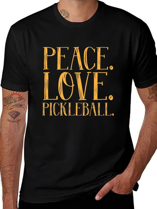 Peace Love Pickleball Graphic T-Shirt