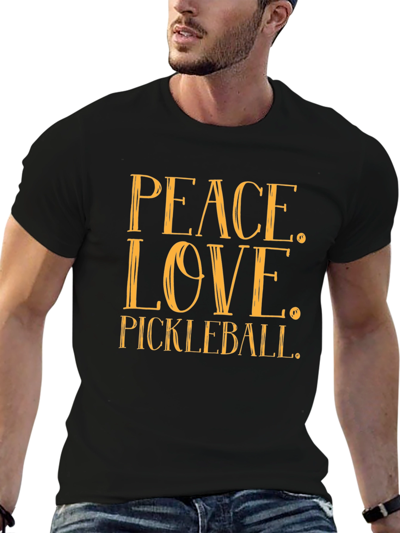 Peace Love Pickleball Graphic T-Shirt