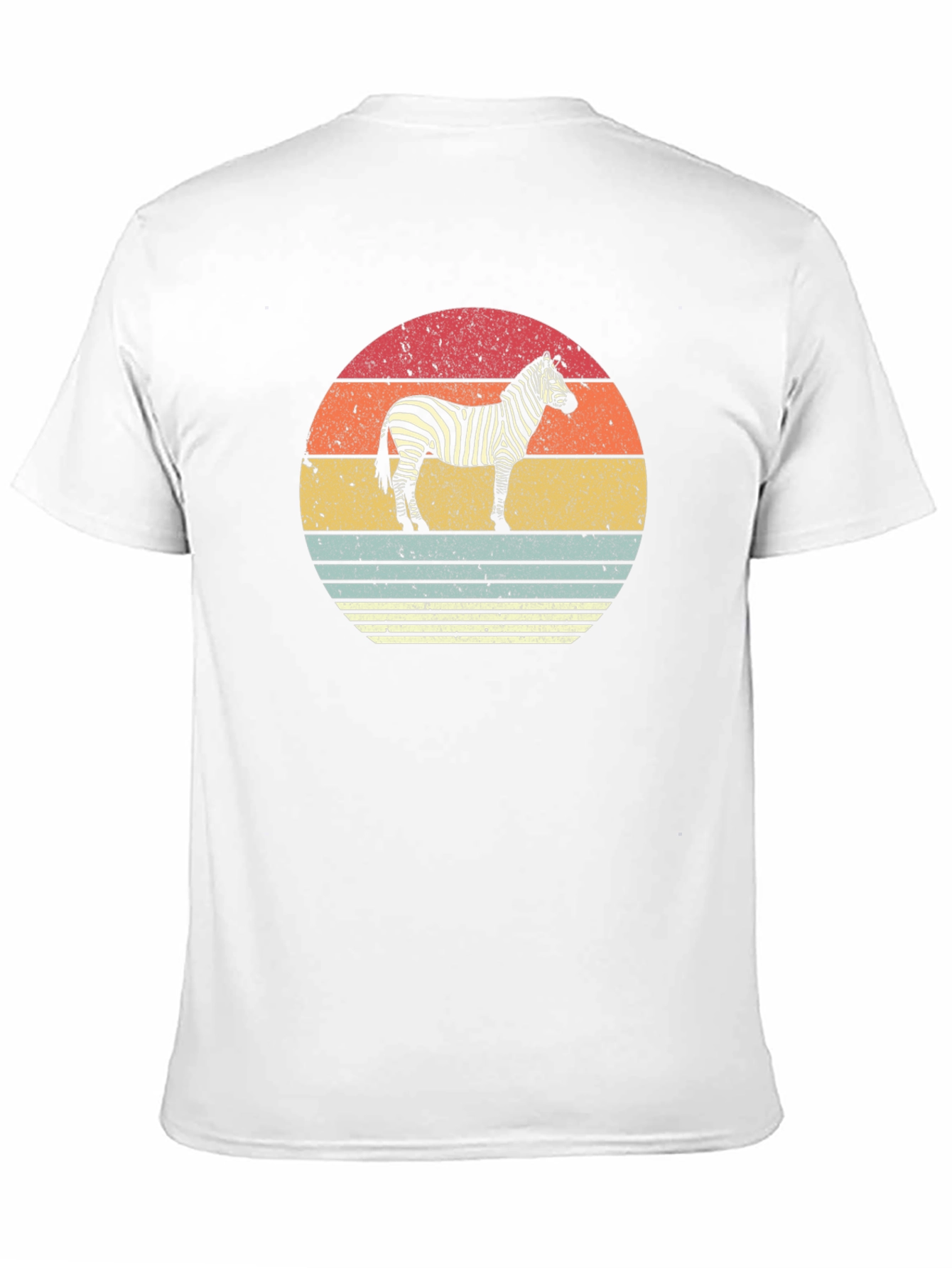 Retro Zebra Sunset Graphic Tee - Black