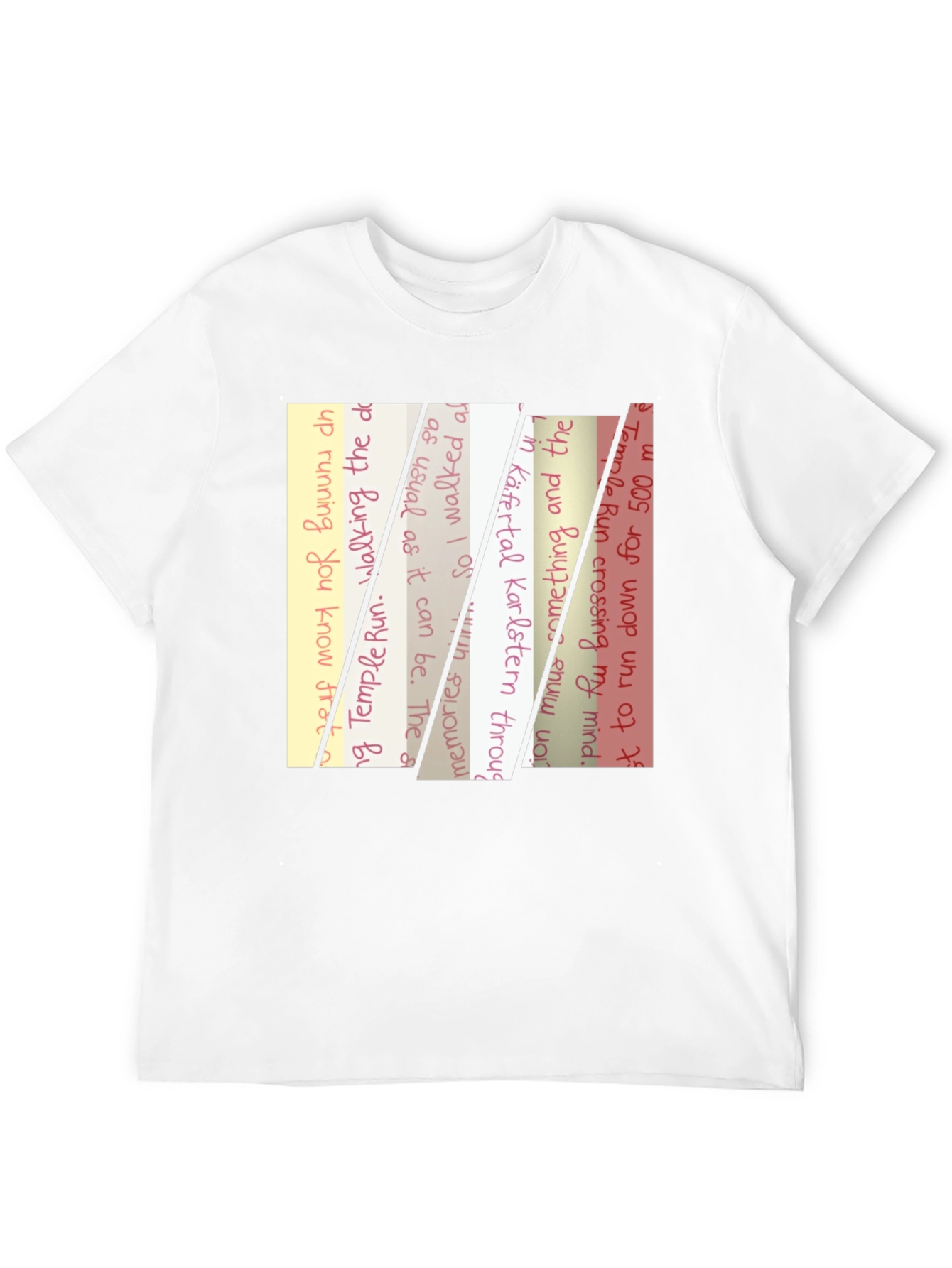 Text Stripe Print T-Shirt
