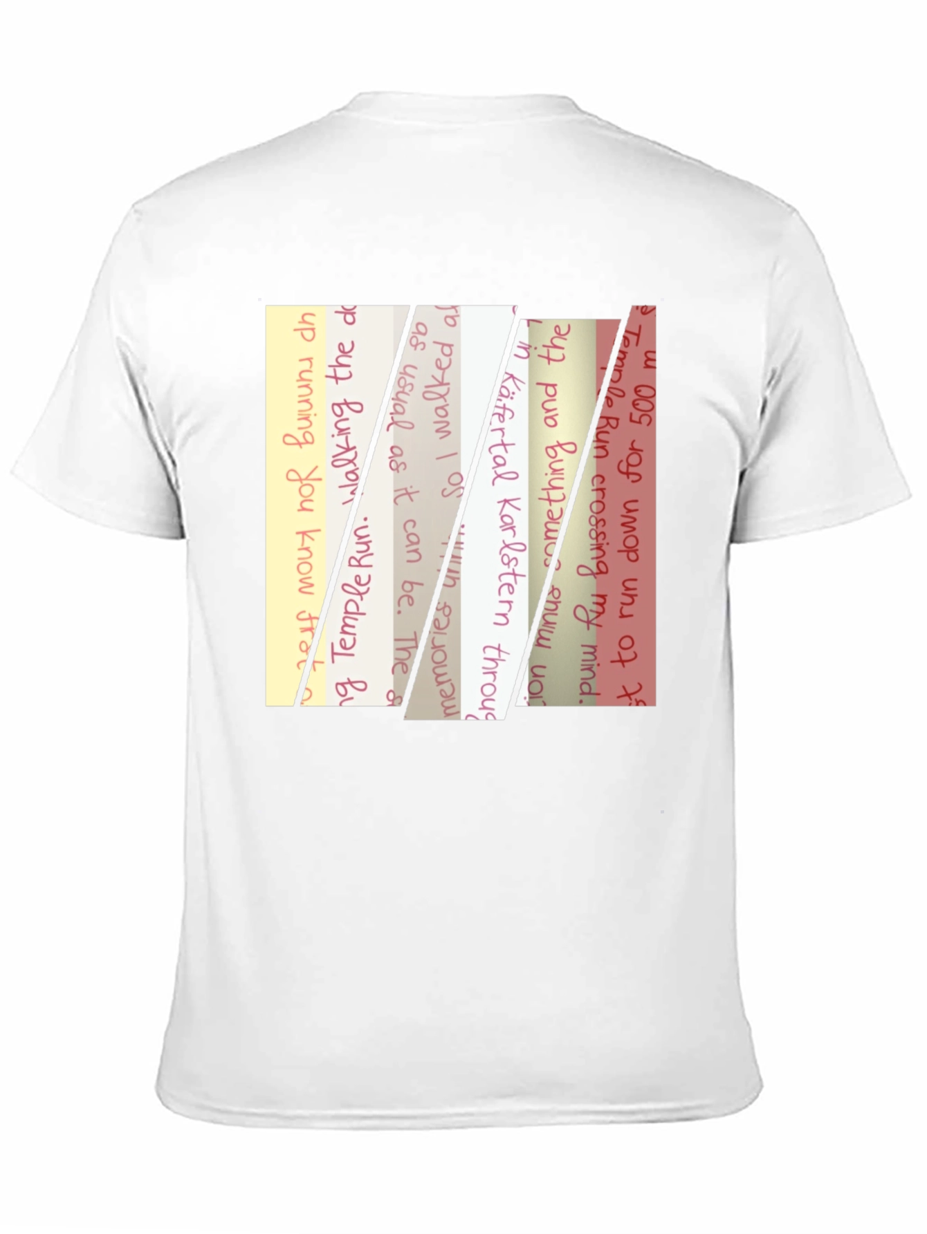 Text Stripe Print T-Shirt
