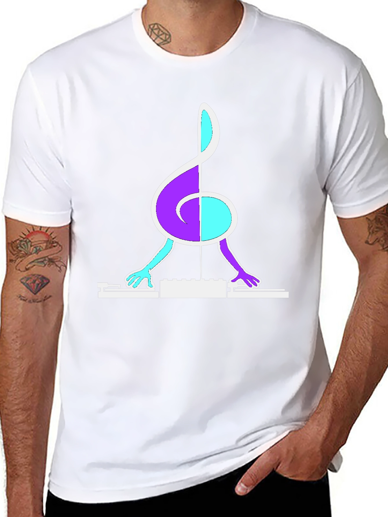 DJ Music Note T-Shirt - Unique Graphic Tee