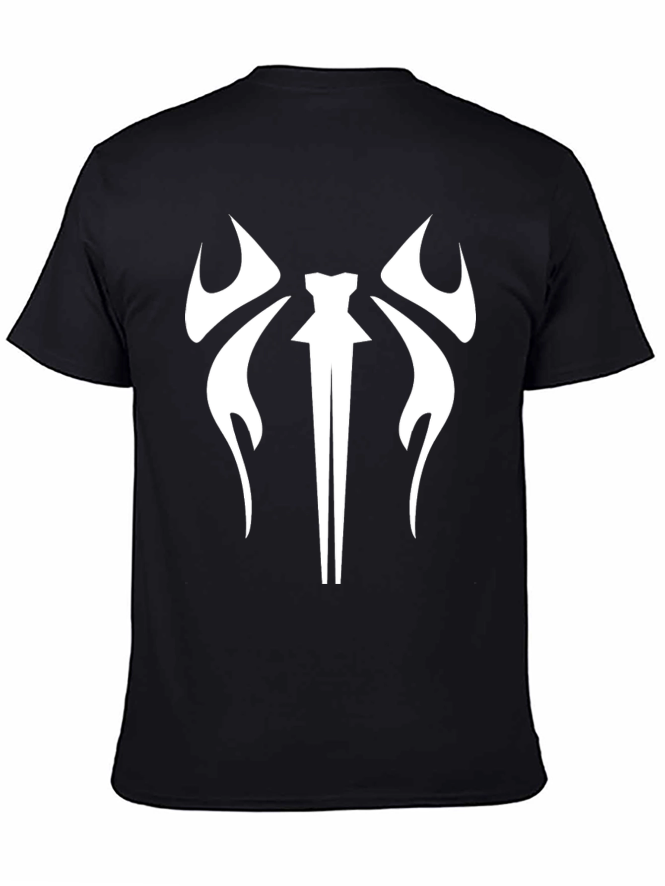 Mens Black T-Shirt with Unique Graphic Design