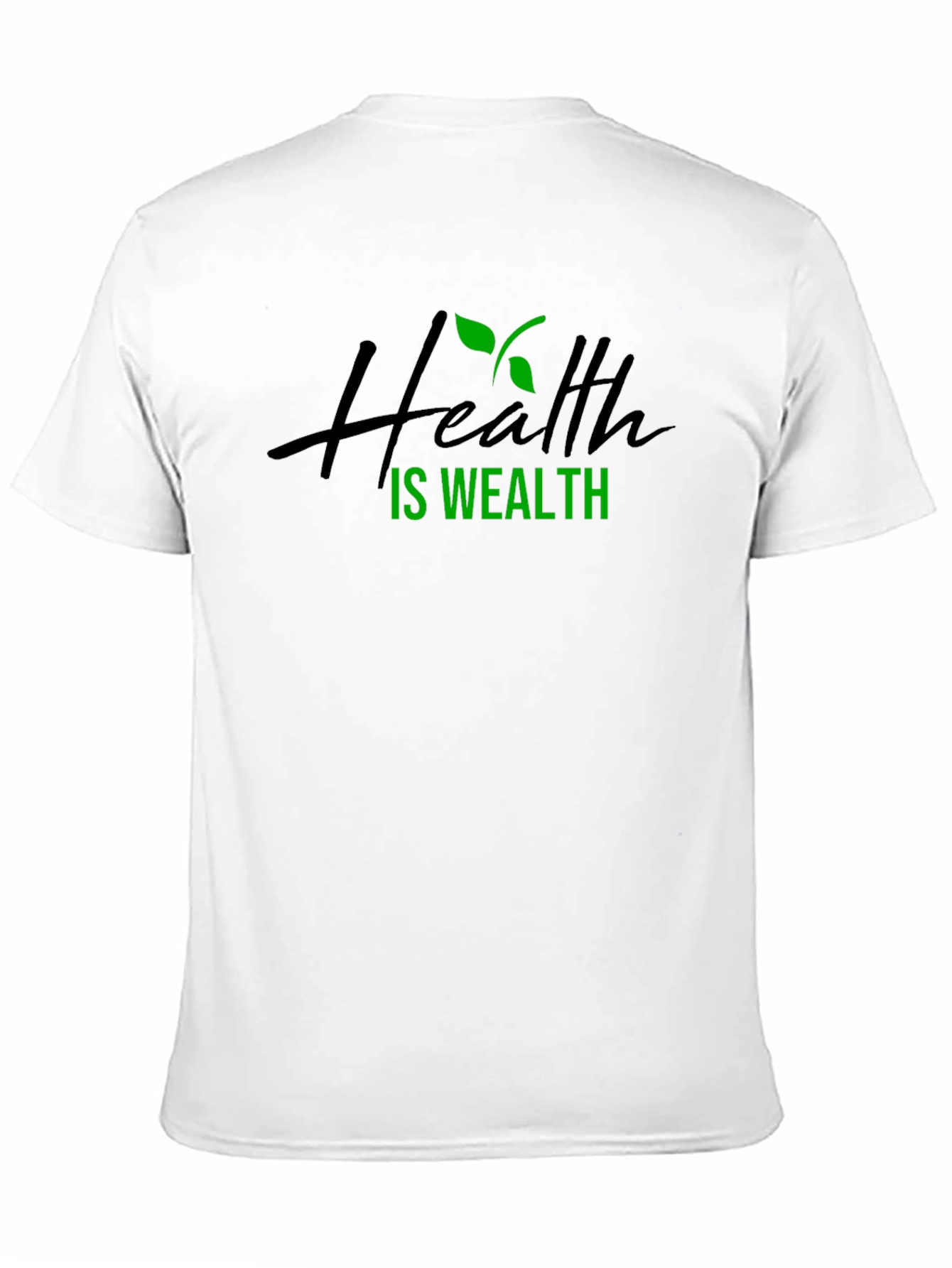 Health is Wealth Black T-Shirt