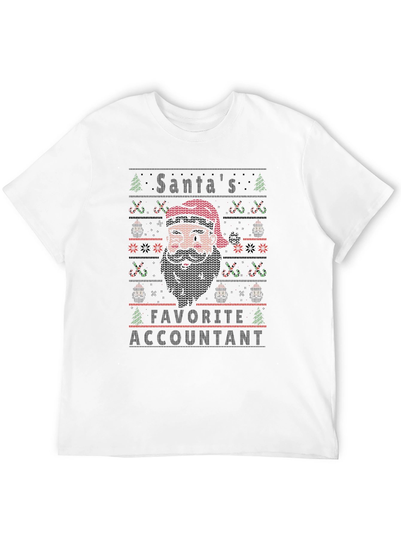 Santas Favorite Accountant Ugly Christmas Sweater T-Shirt