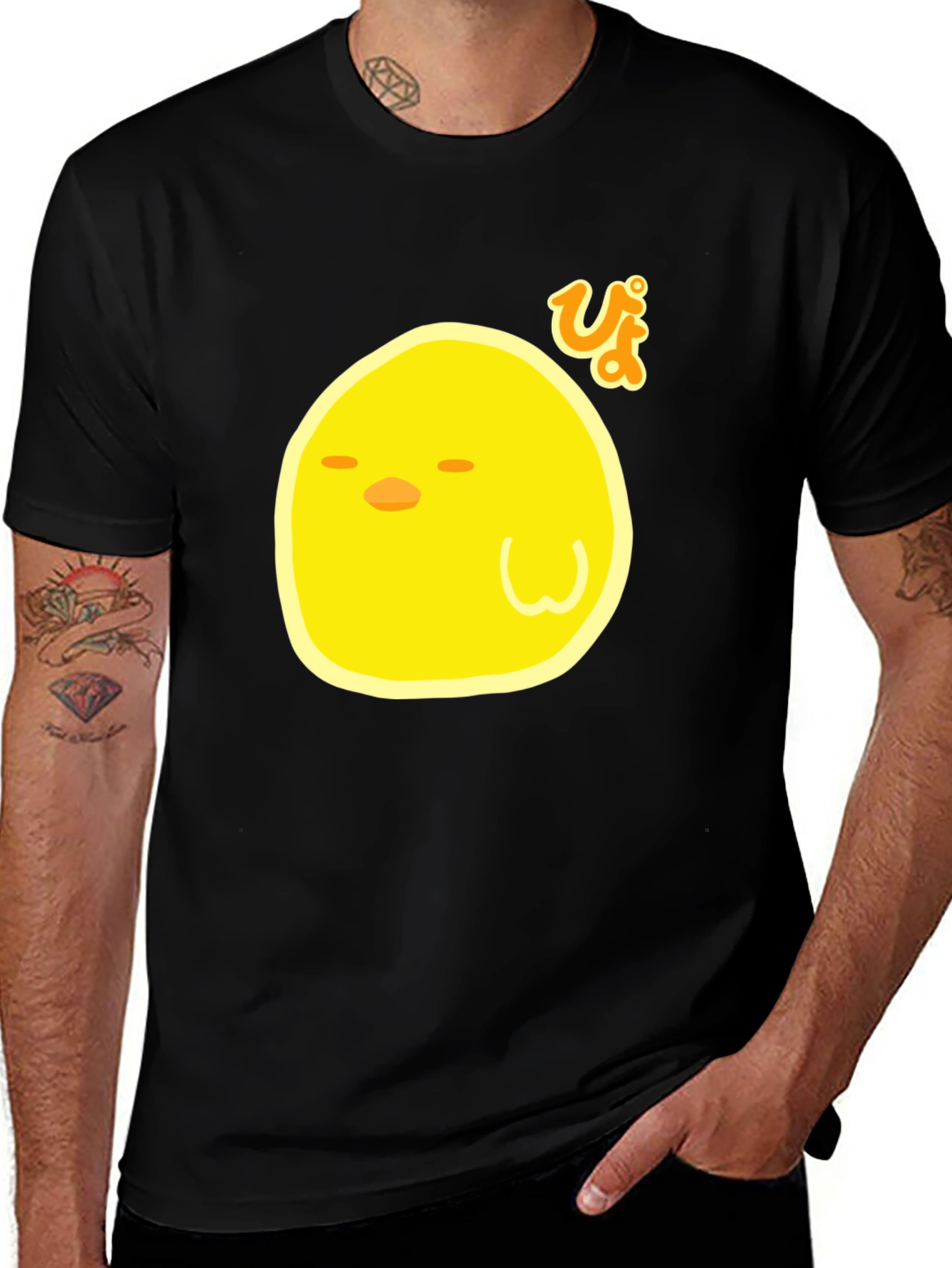 Cute Chick Graphic T-Shirt - Black