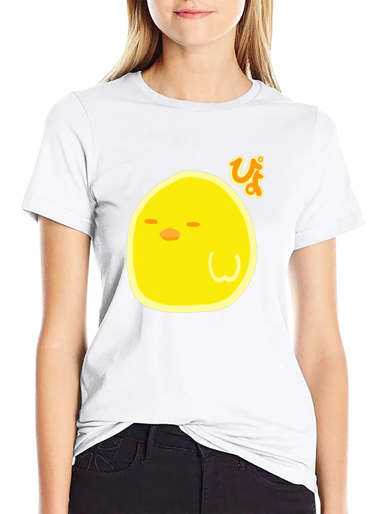 Cute Chick Graphic T-Shirt - Black