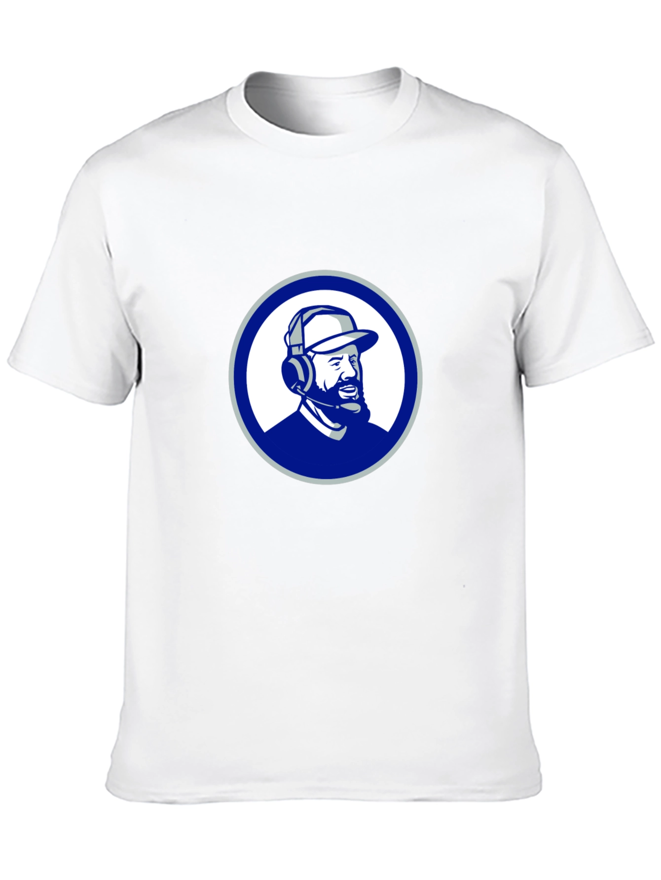 Black T-Shirt with Round Graphic Design