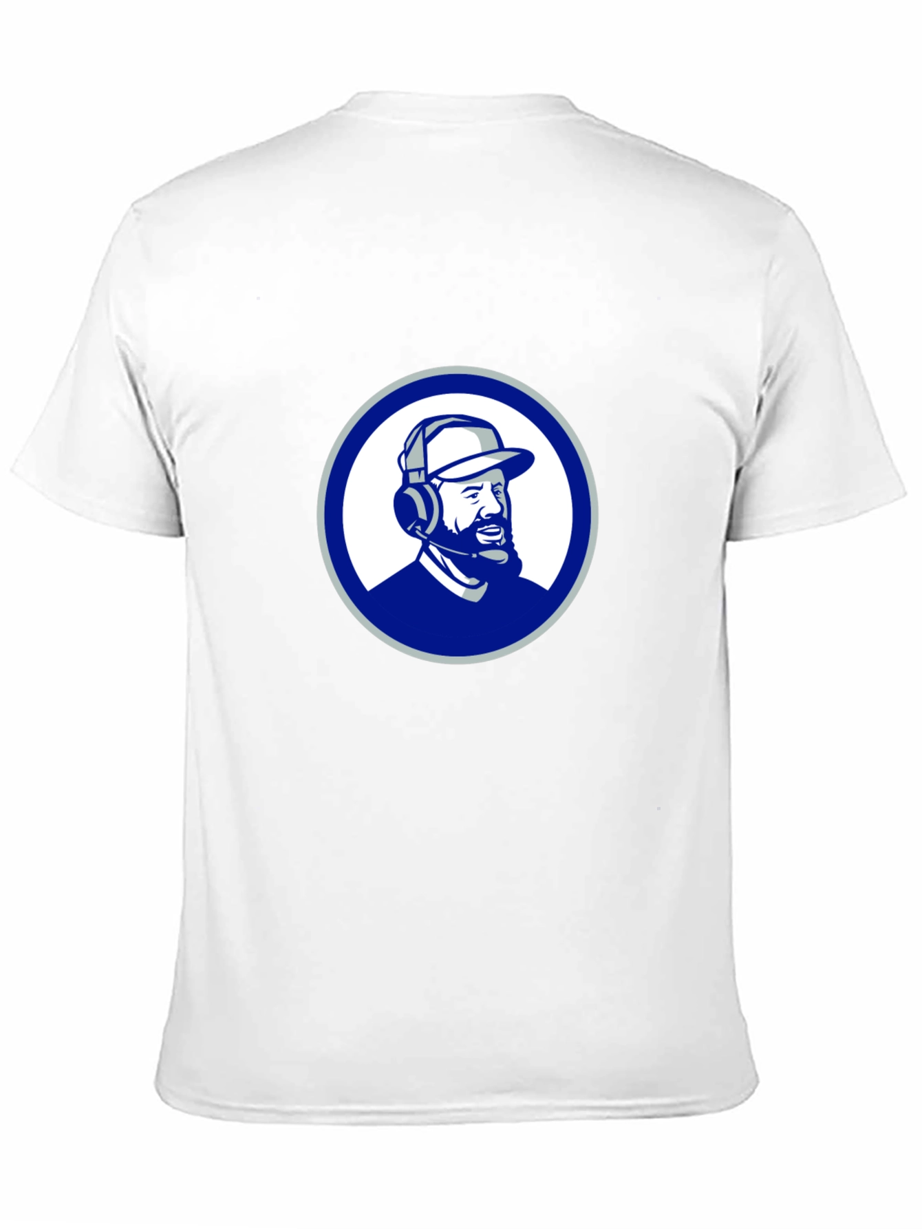 Black T-Shirt with Round Graphic Design