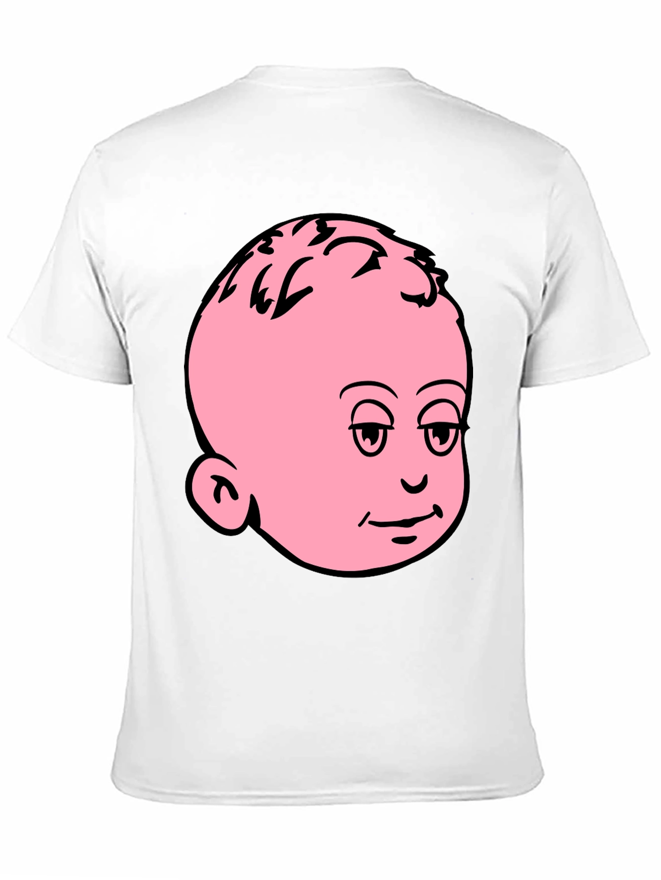 Funny Baby Face Graphic Tee - Black Cotton T-Shirt