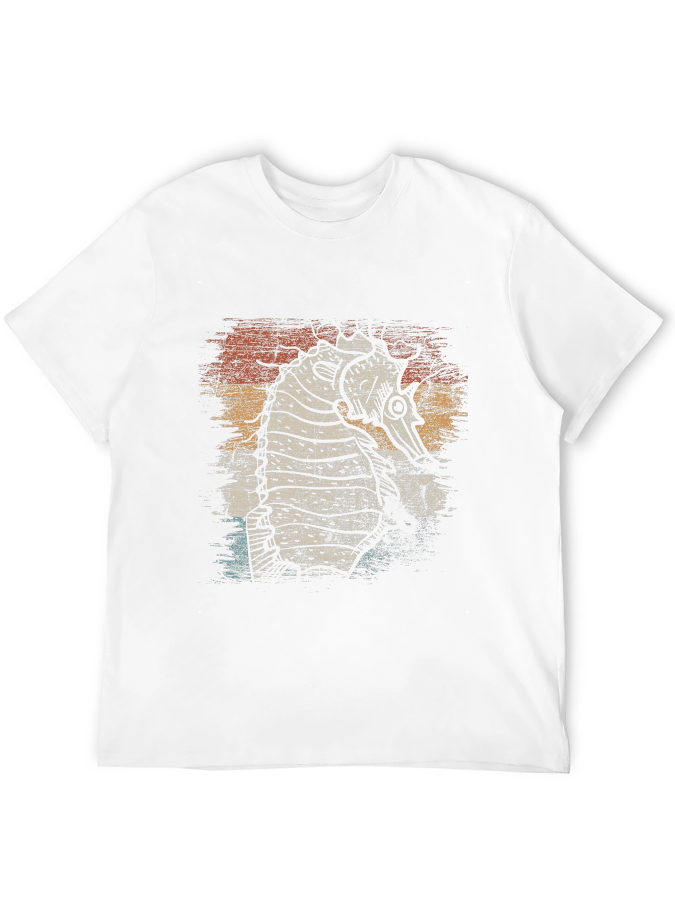 Steampunk Seahorse Graphic Tee - Retro Style