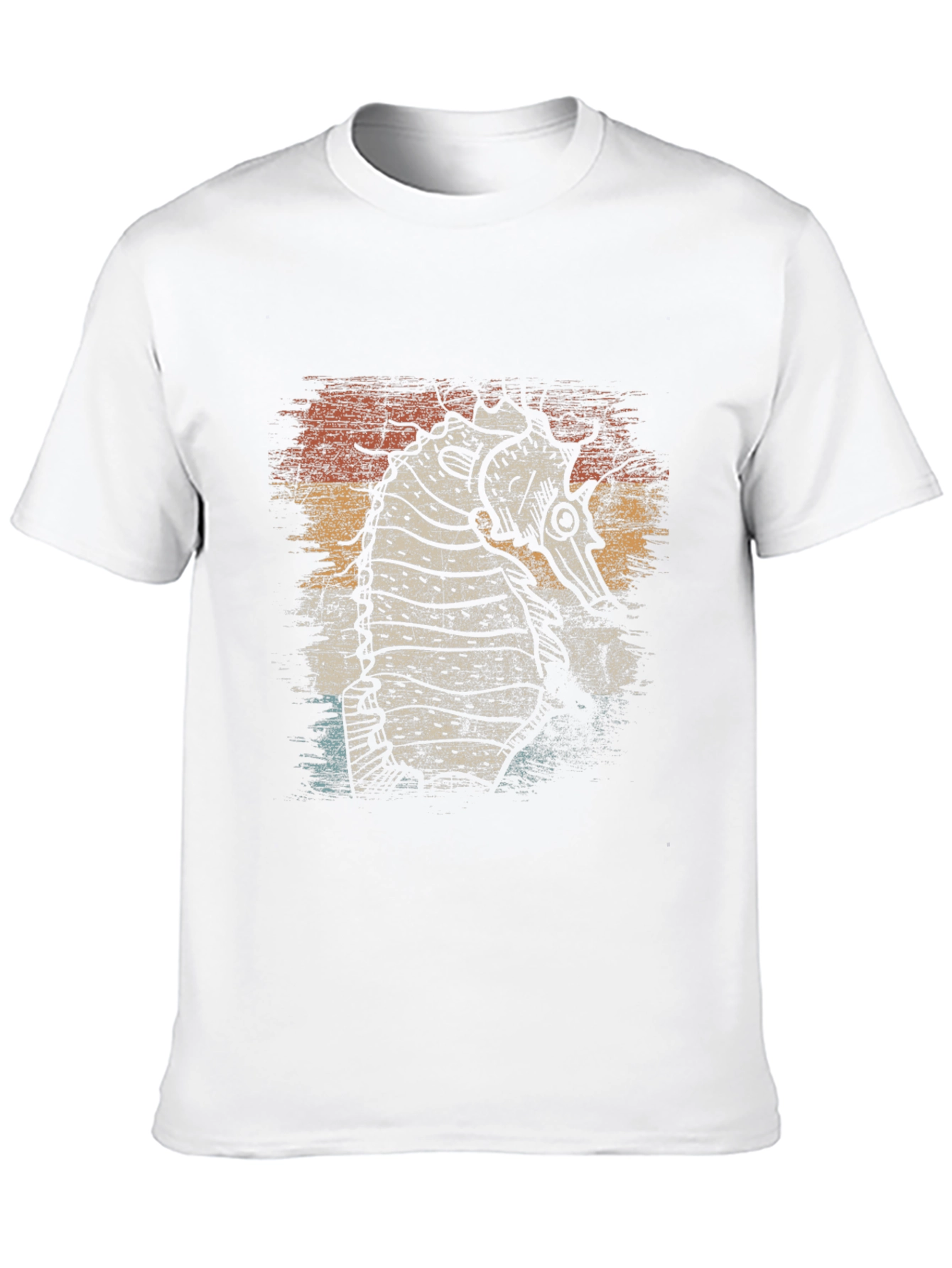 Steampunk Seahorse Graphic Tee - Retro Style
