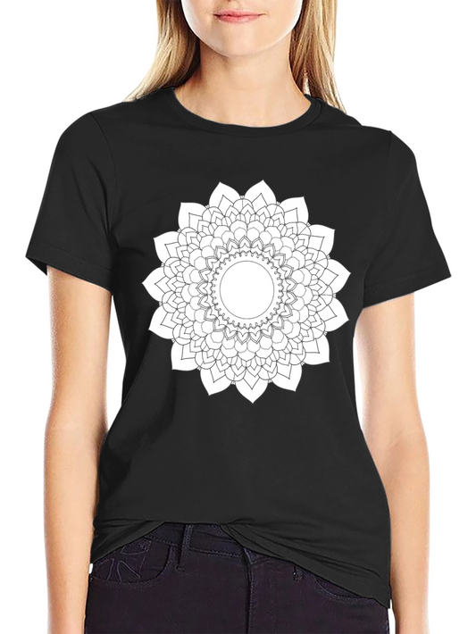 Mandala Design Black T-Shirt