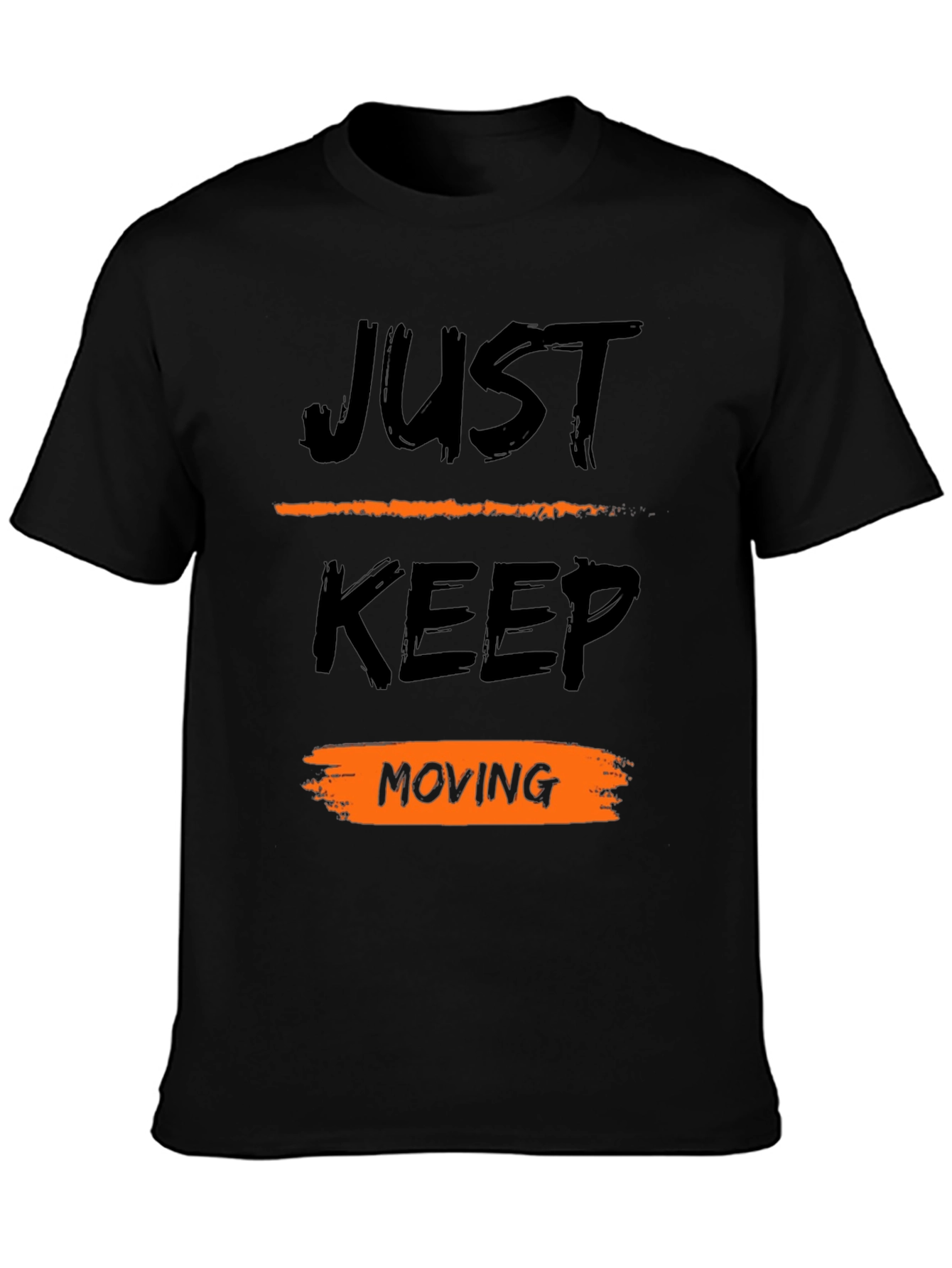 Just Keep Moving Black T-Shirt