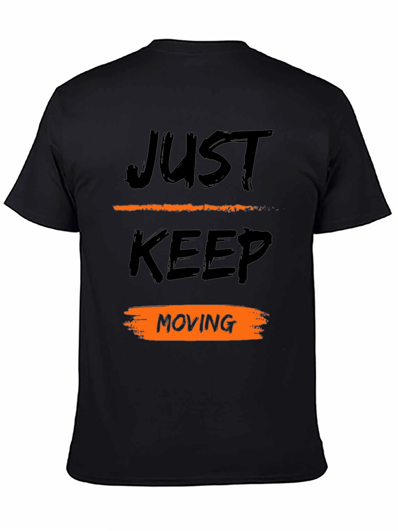 Just Keep Moving Black T-Shirt