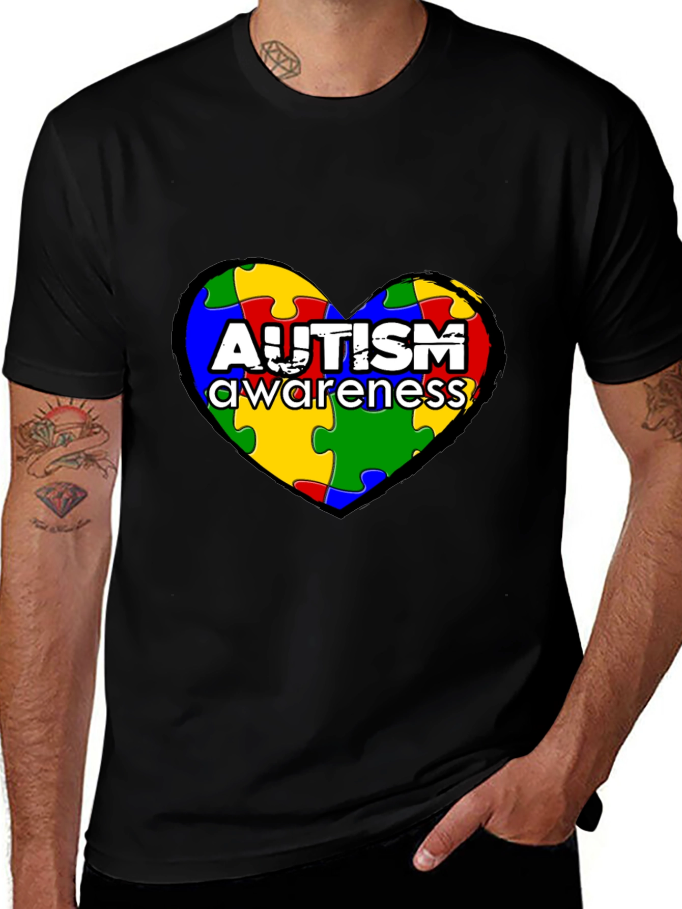 Autism Awareness Puzzle Heart T-Shirt
