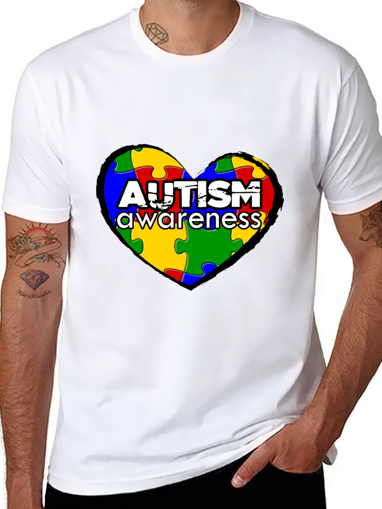 Autism Awareness Puzzle Heart T-Shirt