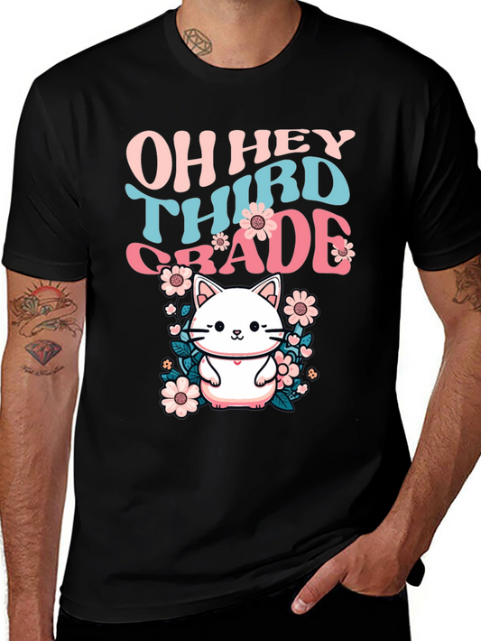 Oh Hey Third Grade Cute Cat T-Shirt