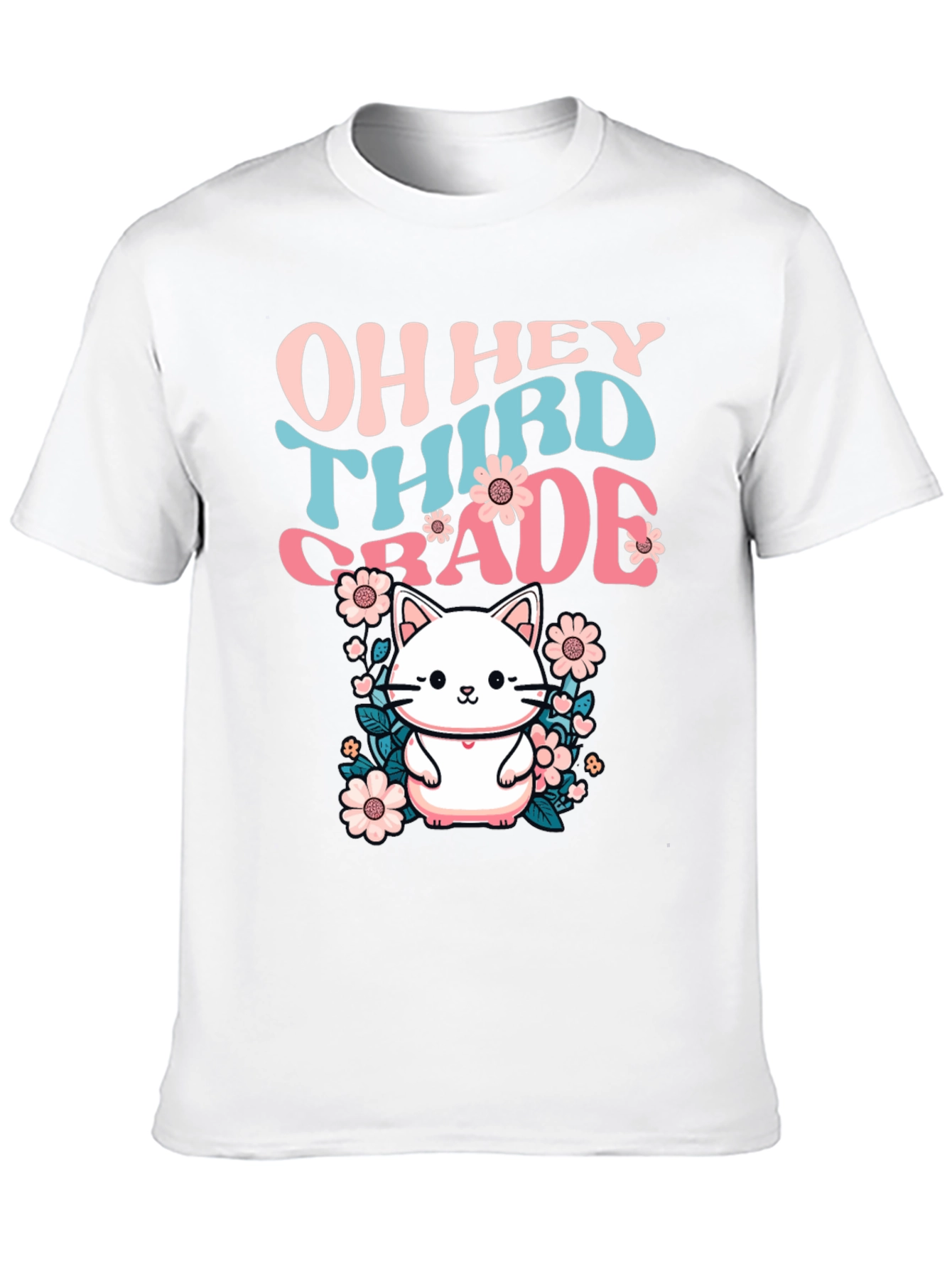 Oh Hey Third Grade Cute Cat T-Shirt