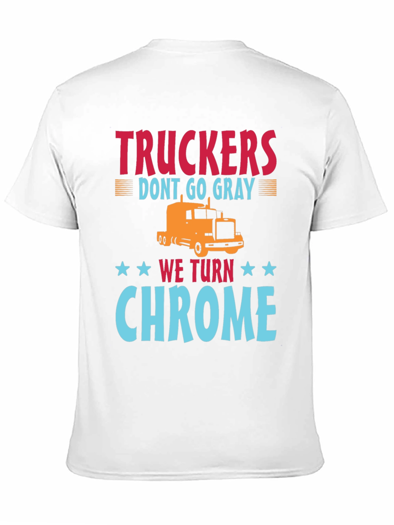 Trucker Chrome T-Shirt - Bold Graphic Tee