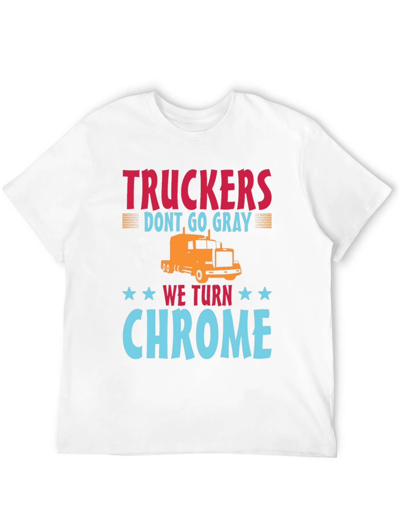 Trucker Chrome T-Shirt - Bold Graphic Tee