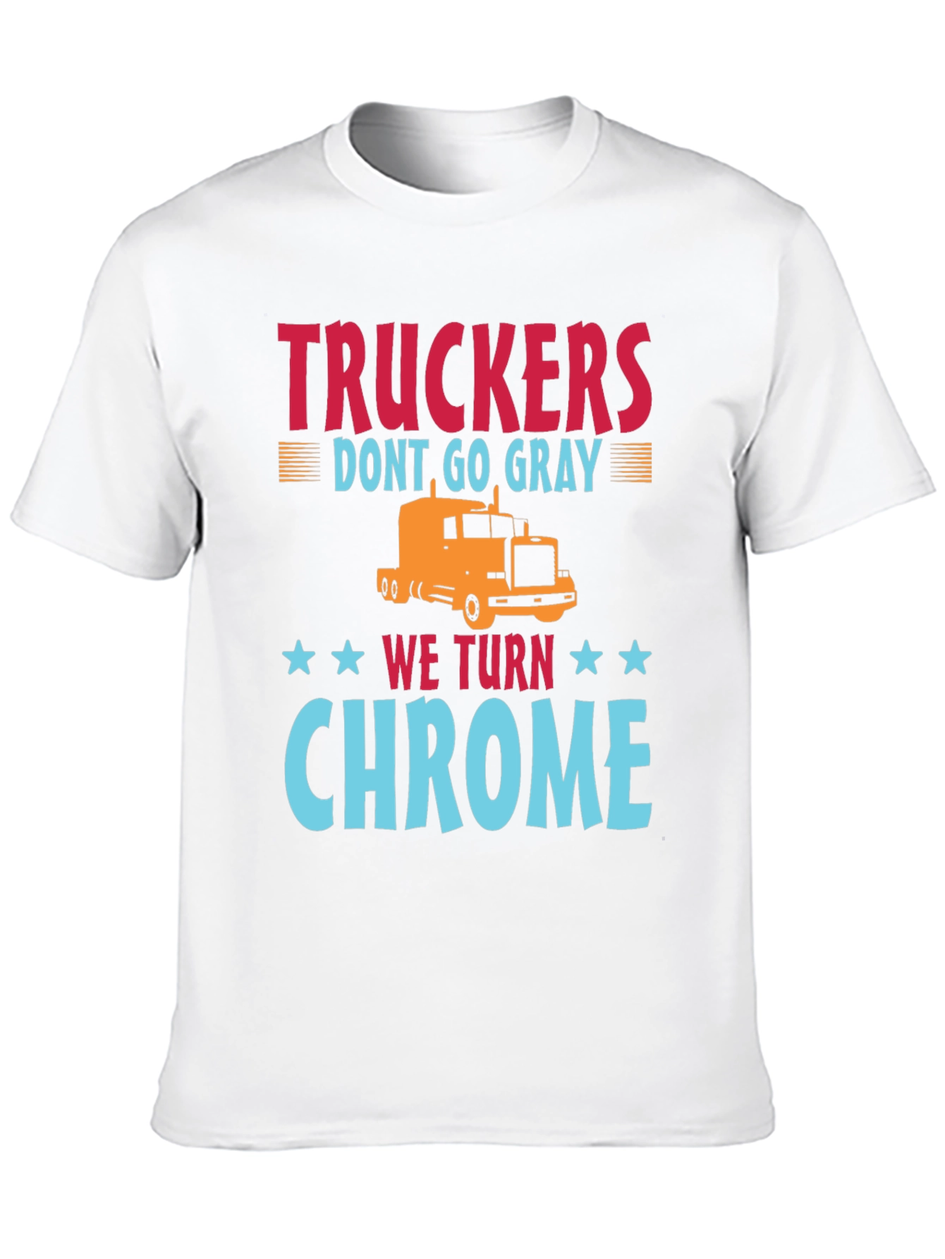 Trucker Chrome T-Shirt - Bold Graphic Tee